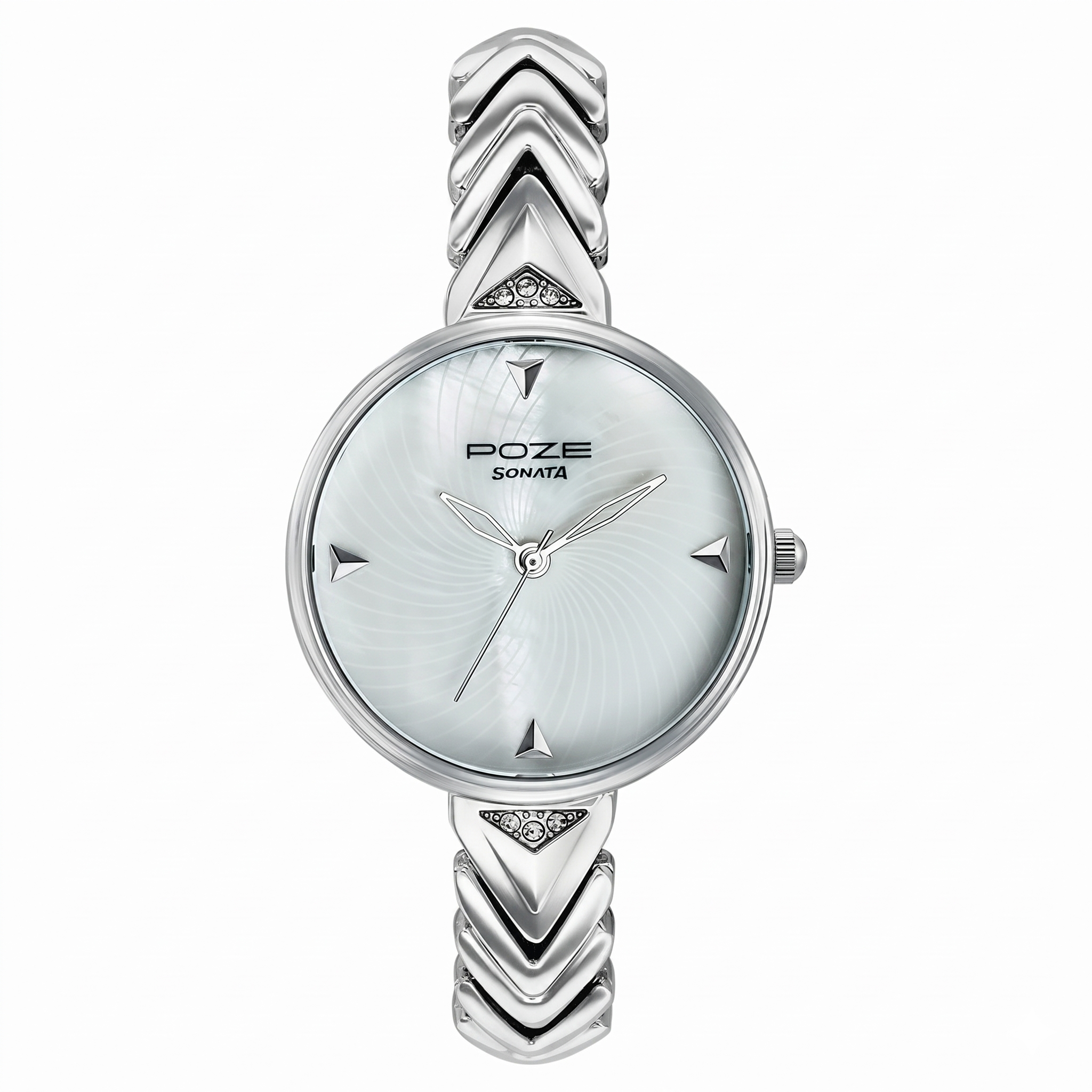Sonata 80149SM01 | Poze By Sonata Quartz Analog Mother of Pearl Dial Silver Metal Strap Watch For Women