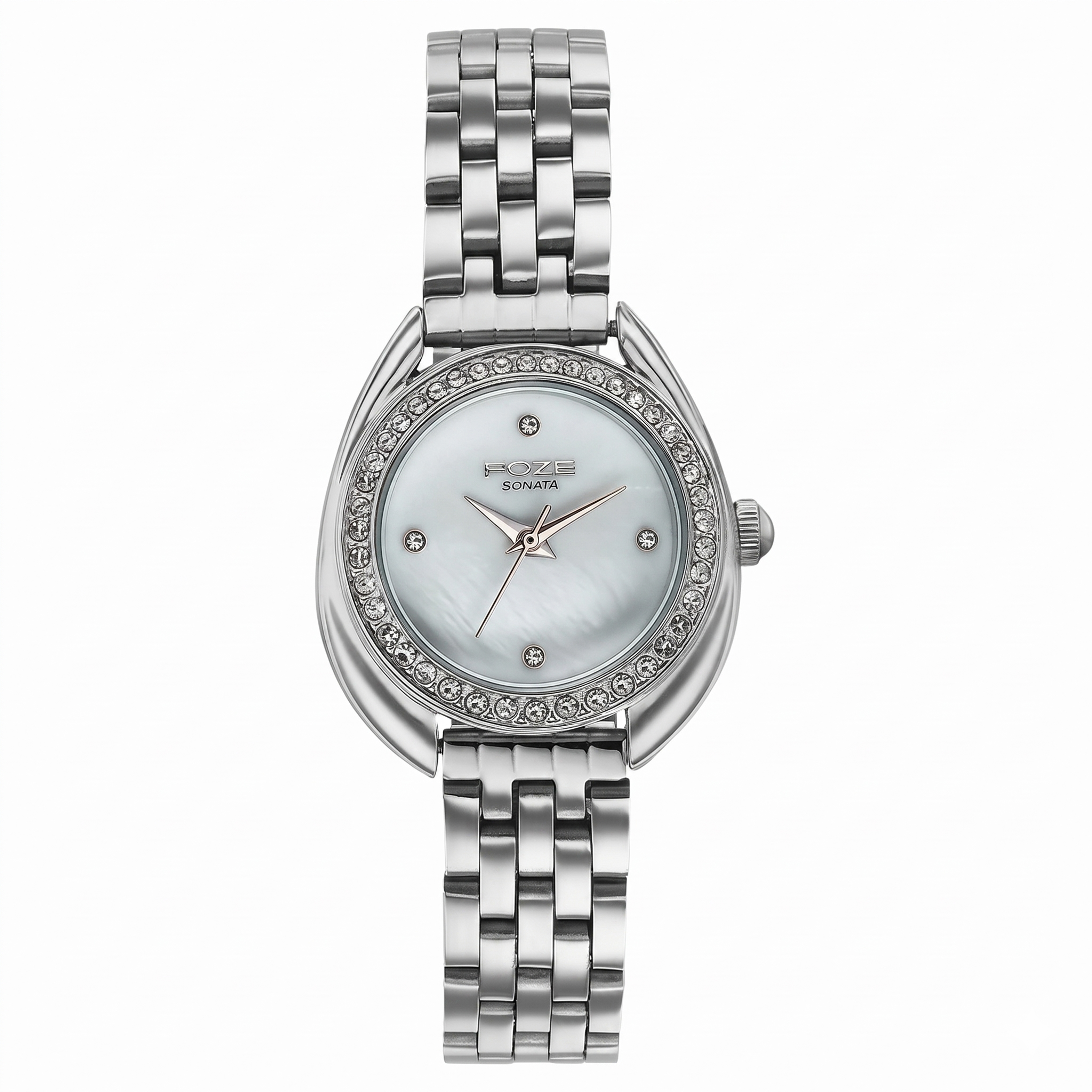 Sonata SP80151SM01 | Poze By Sonata Quartz Analog Mother of Pearl Dial Silver Metal Strap Watch For Women