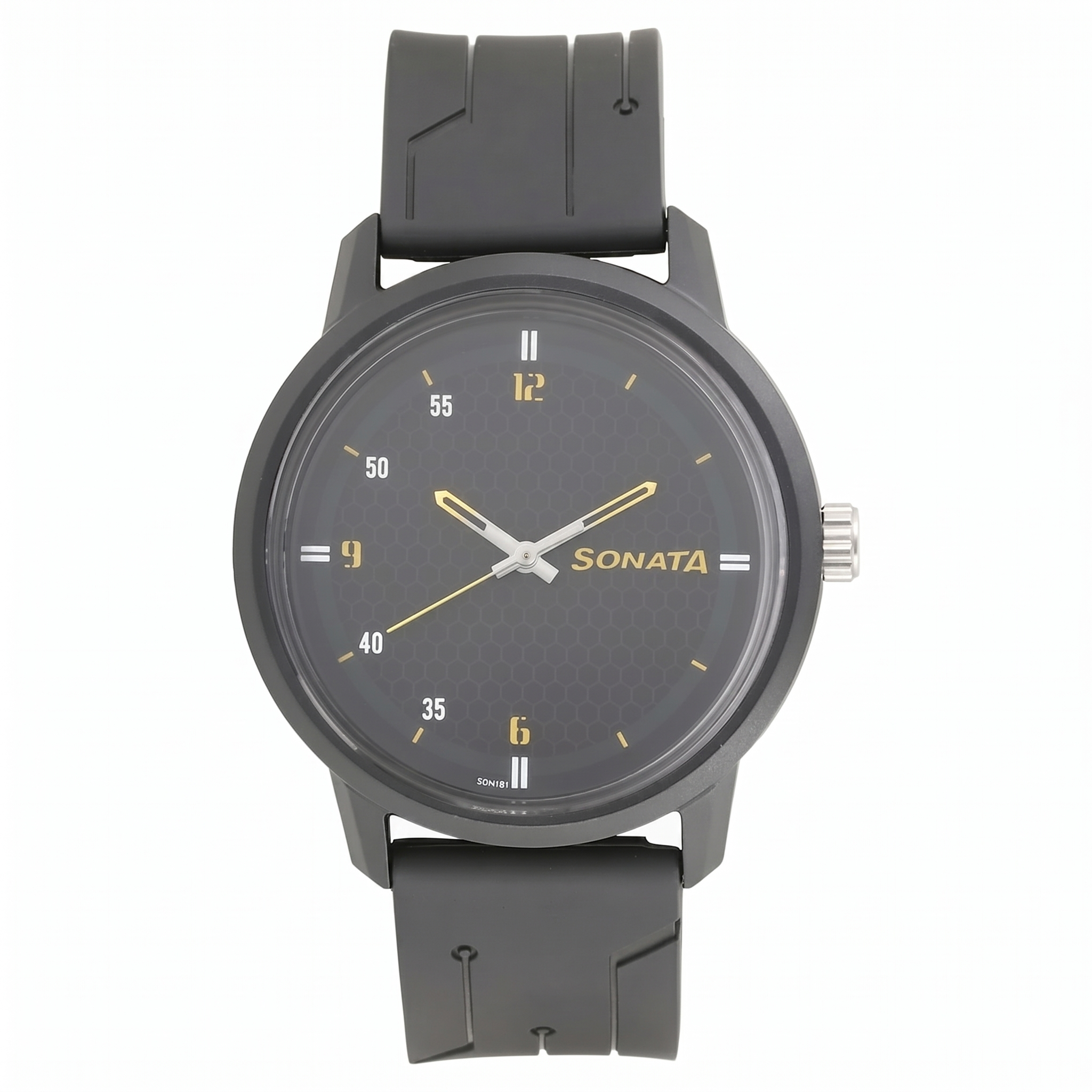 Sonata 77085PP03 | Sonata Quartz Analog Black Dial Plastic Strap Watch for Men