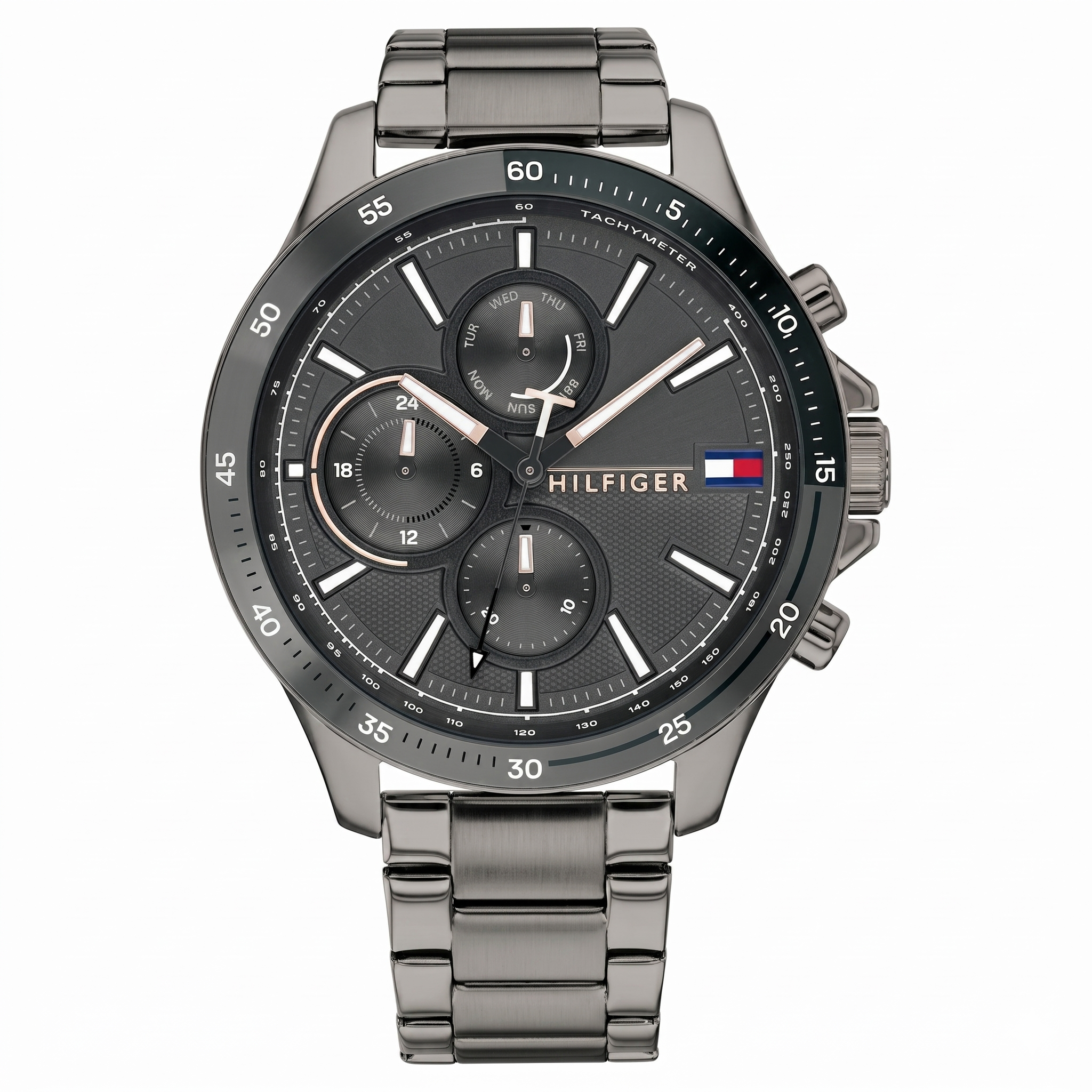 Tommy Hilfiger NCTH1791719 | Tommy Hilfiger Quartz Multifunction Grey Dial Stainless Steel Strap Watch for Men