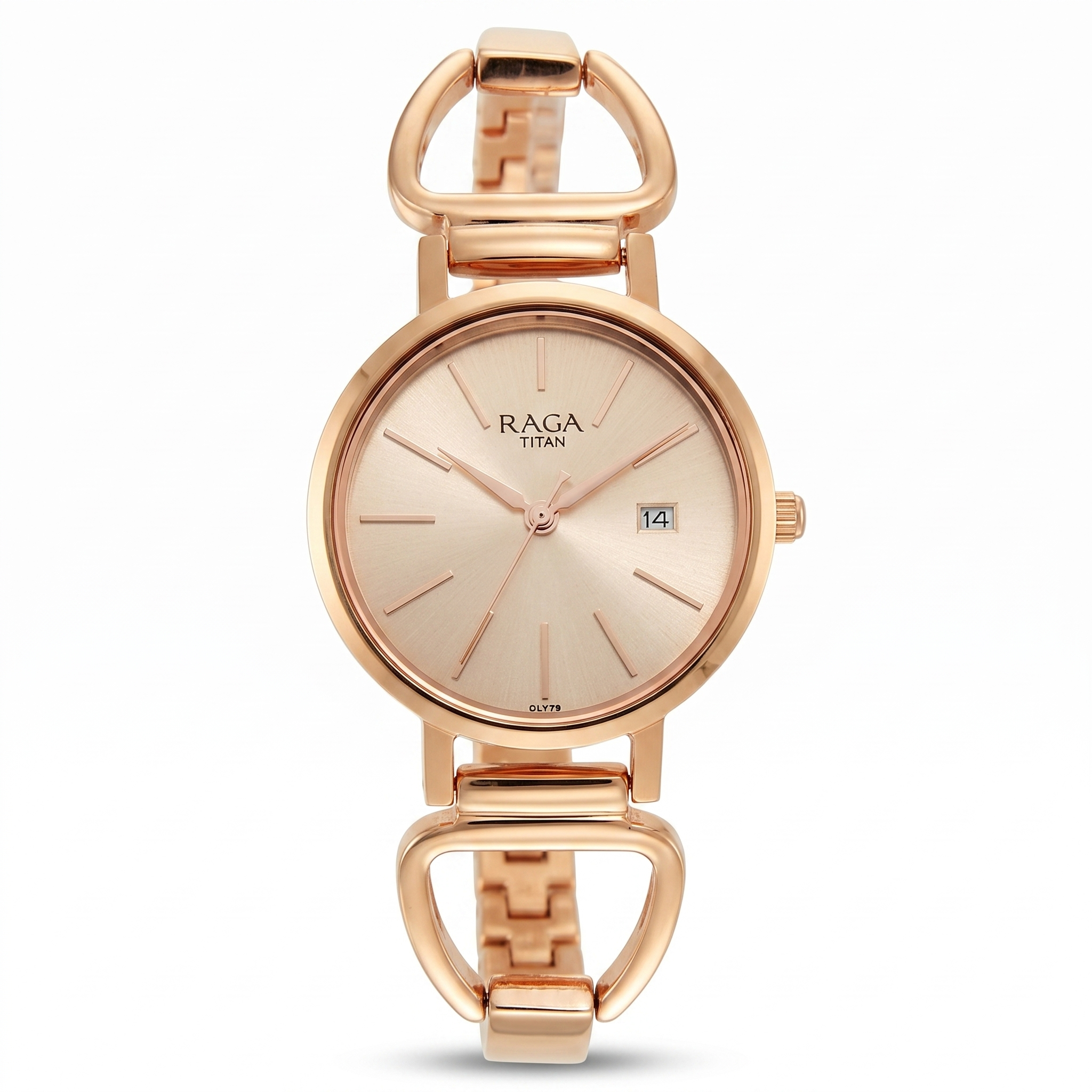 Titan 2669WM01 | Titan Rose Gold Dial Quartz Analog with Date Watch for Women