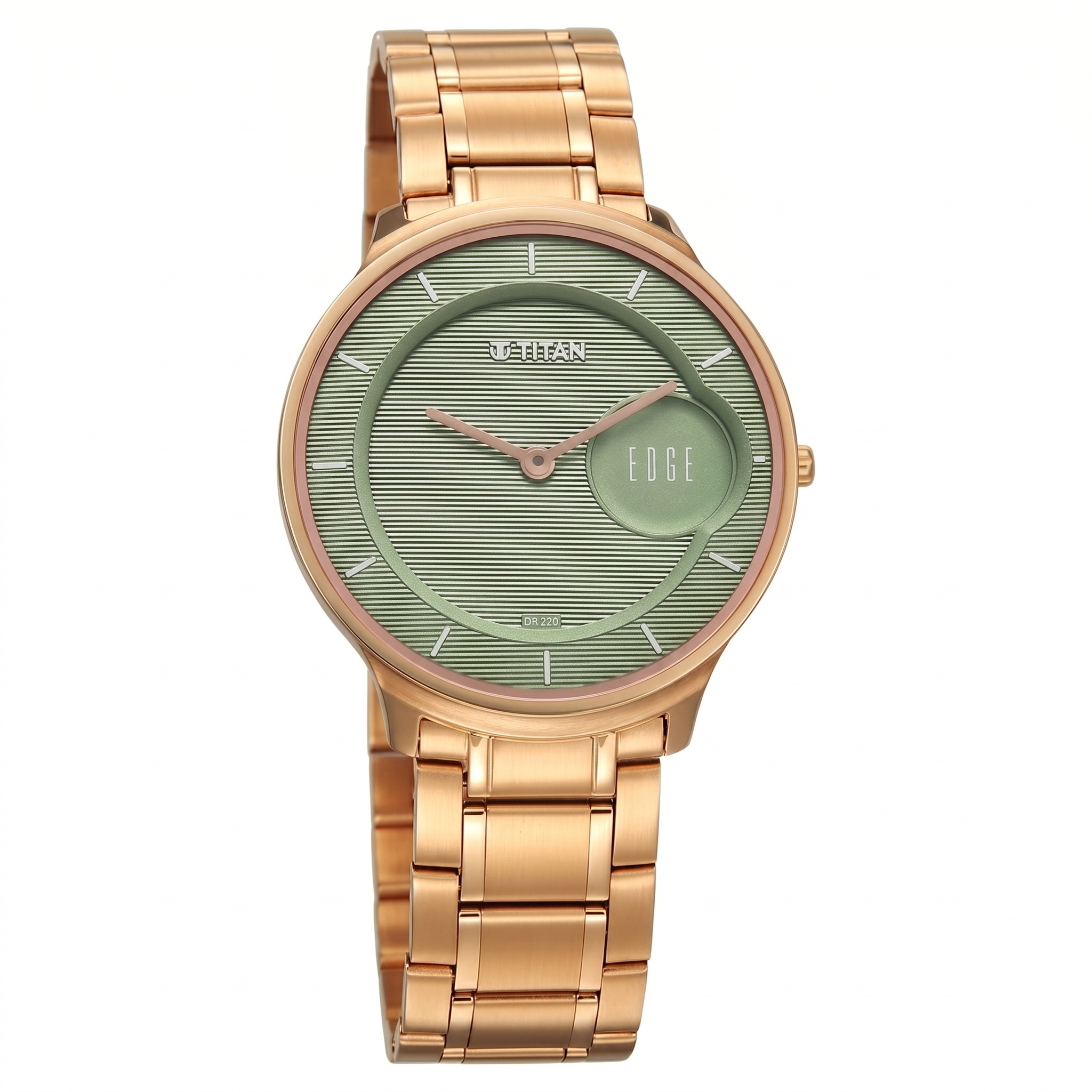 Titan 1843WM02 | Titan Edge Murals Quartz Analog Green Dial Stainless Steel Strap Watch For Men
