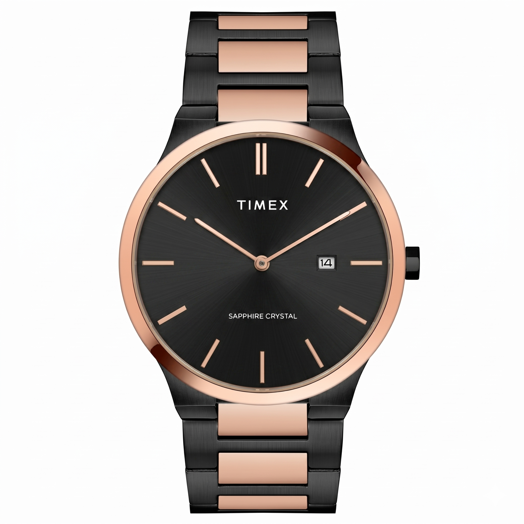 Timex TWEG23601 | Timex Men Analog Black Round Stainless Steel Dial Watch.