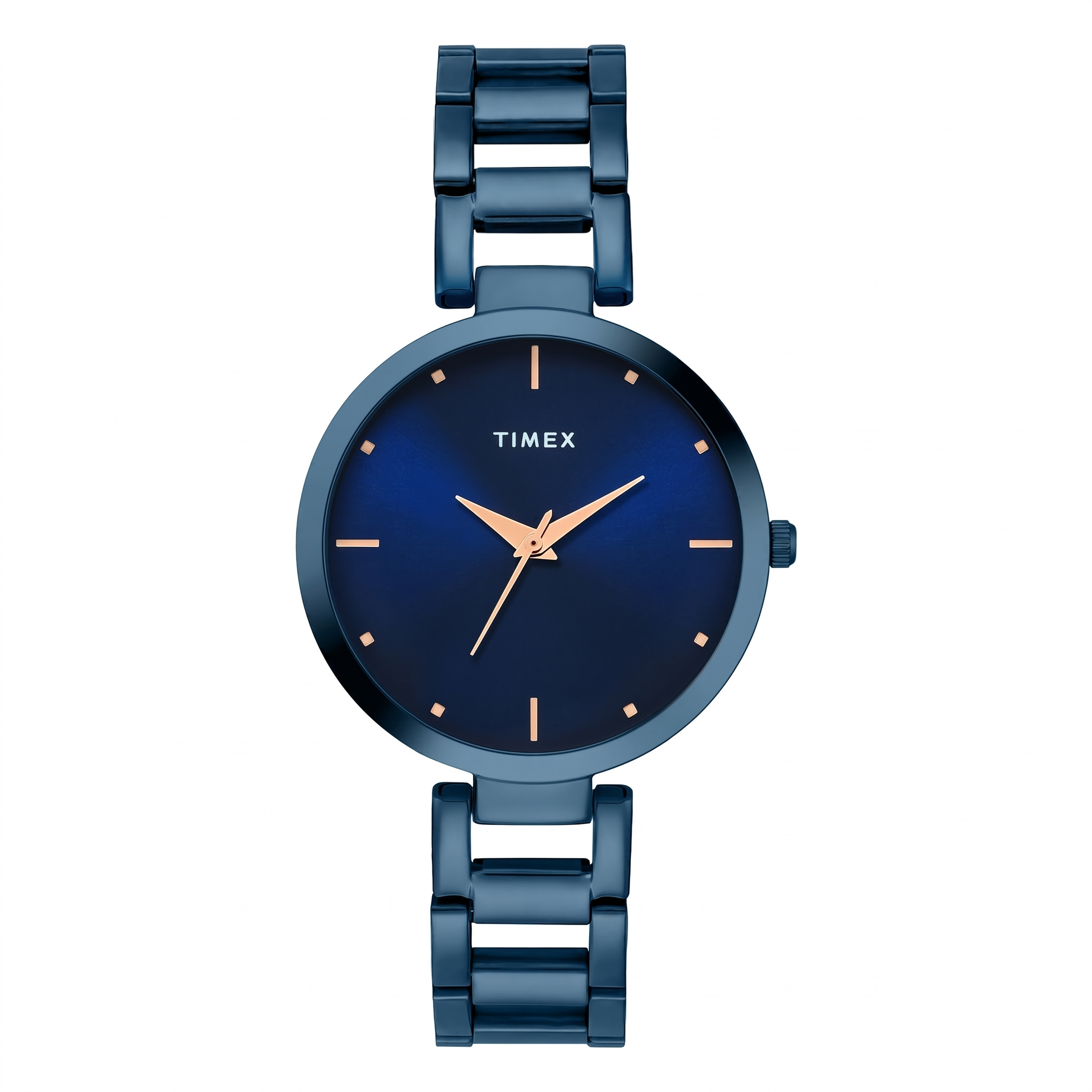 Timex TW000X277 | Fashion Women Quartz Blue Dial Analog Stainless Steel Watch