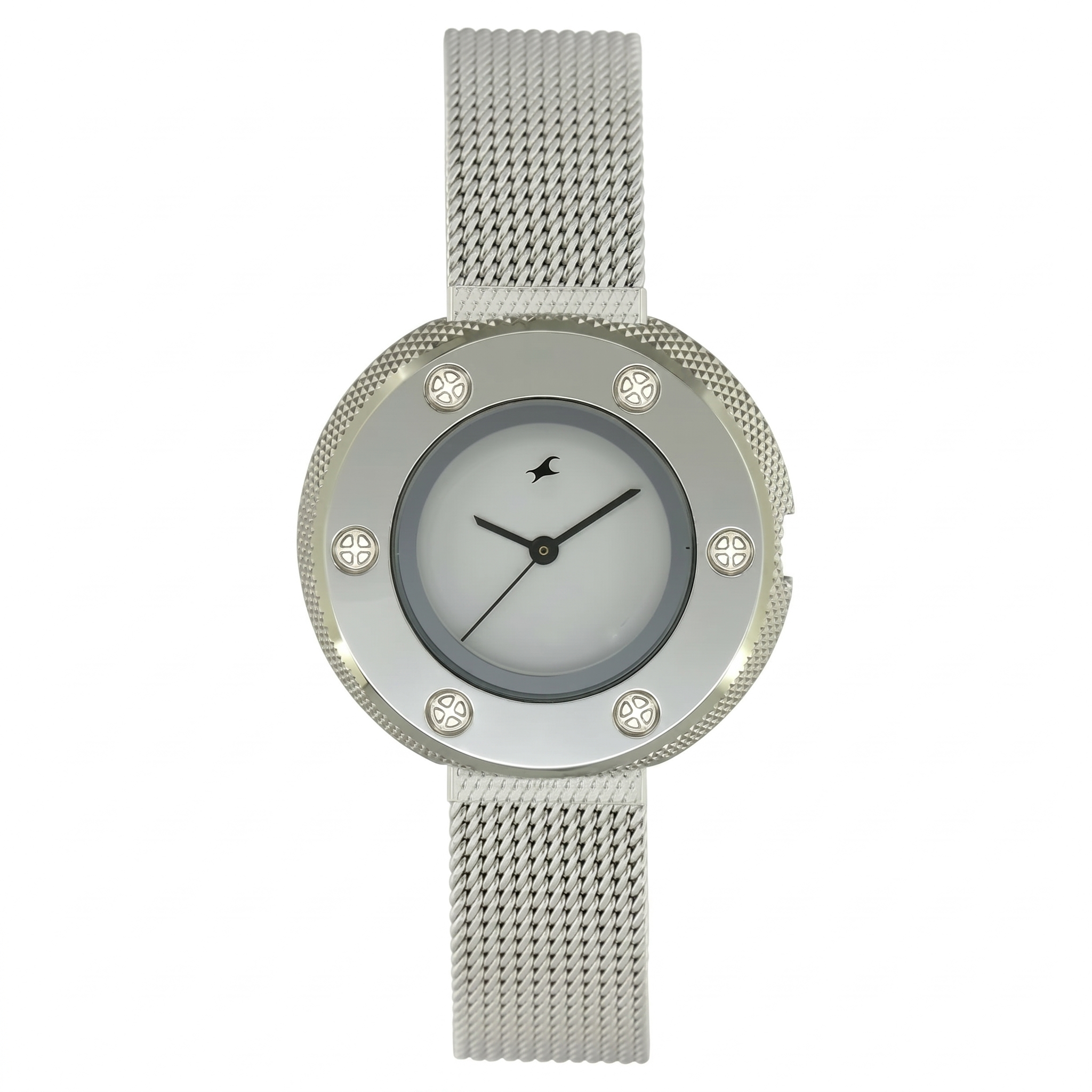 Fastrack 6051SM02 | Fastrack Quartz Analog Silver Dial Stainless Steel Strap Watch for Girls
