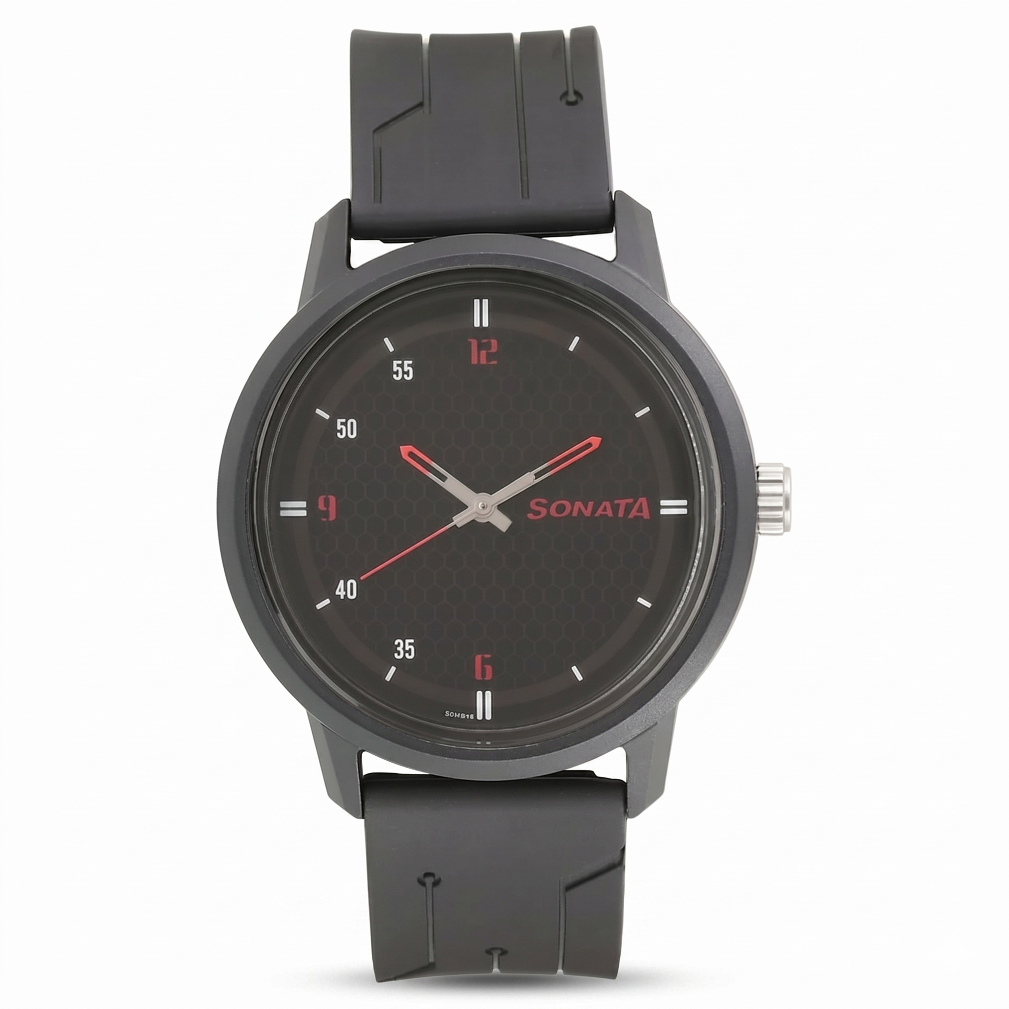 Sonata 77085PP04 | Sonata Quartz Analog Black Dial Plastic Strap Watch for Men