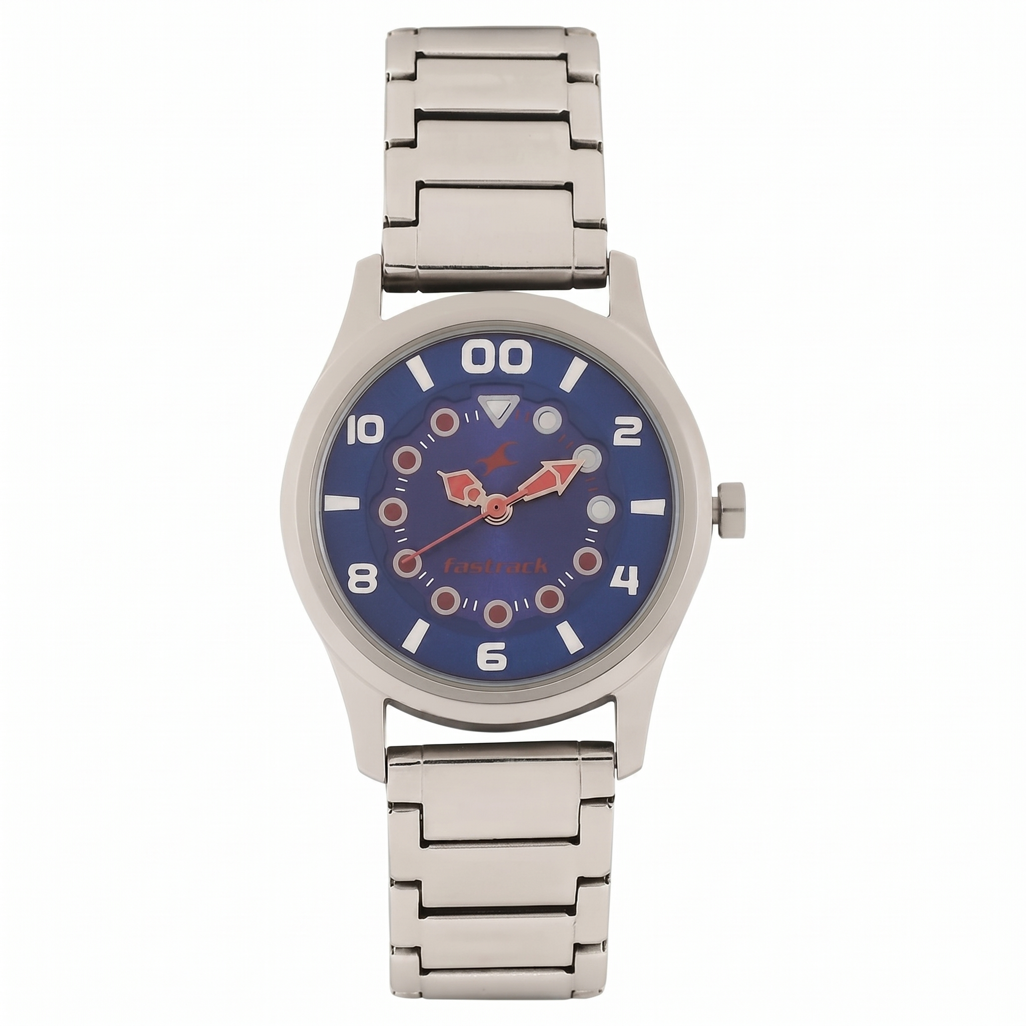 Fastrack 6116SM01 | Fastrack Quartz Analog Blue Dial Stainless Steel Strap Watch for Girls