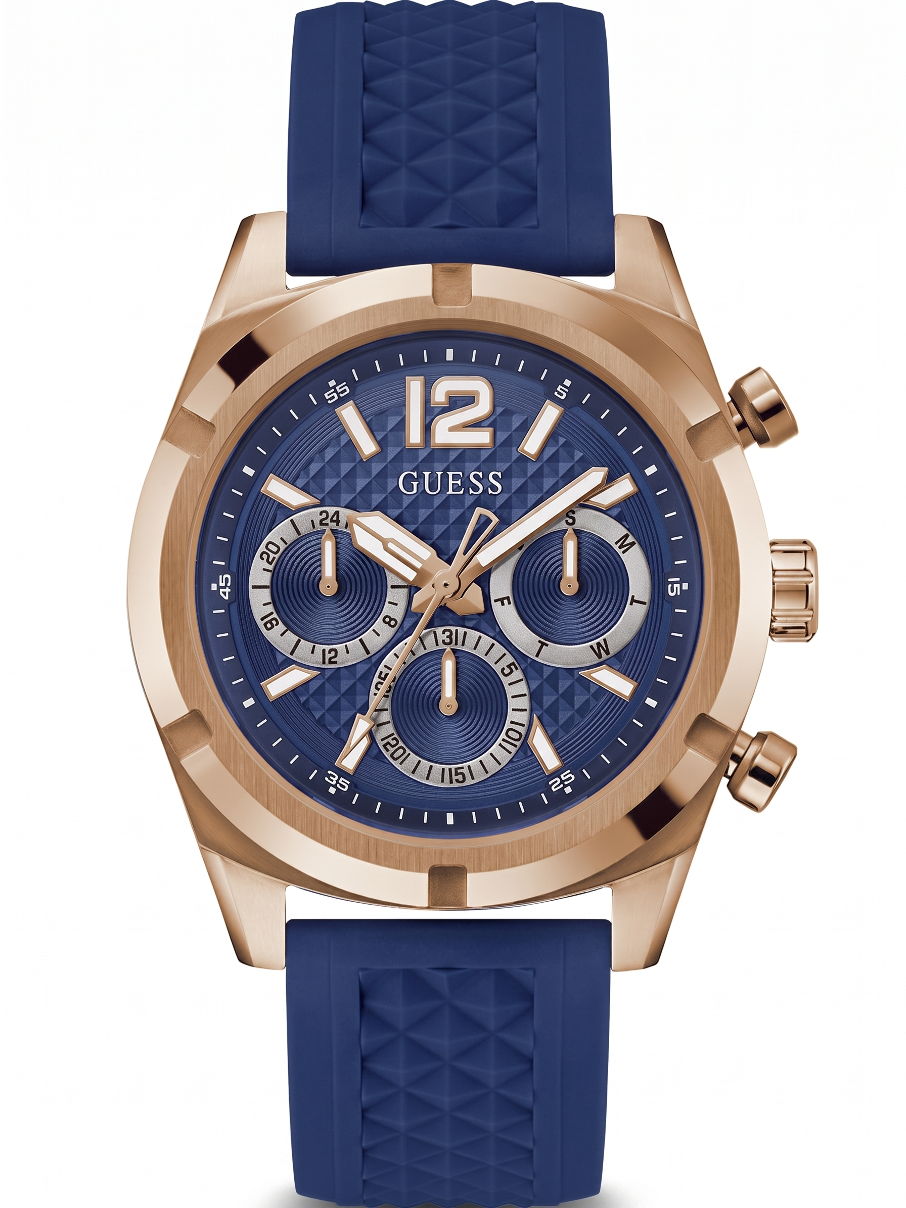 Guess GW0729G3 | Guess Resistance Blue Round Dial Quartz Analog Men Watch.