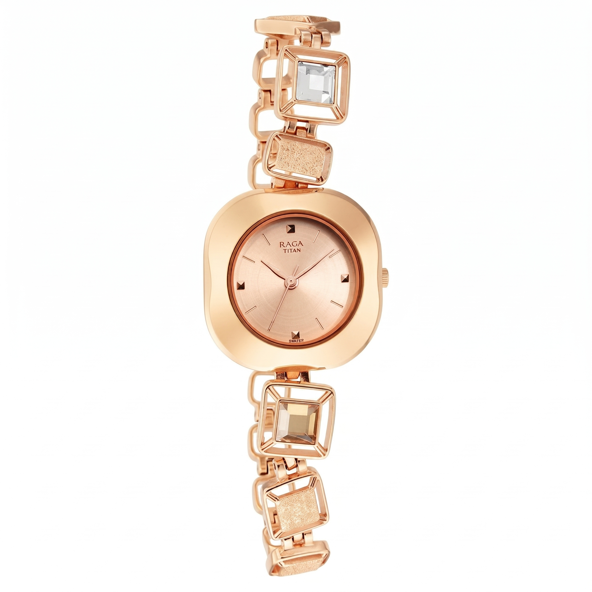 Titan 95156WM01 | Titan Raga Love All Rose Gold Dial Women Watch With Metal Strap