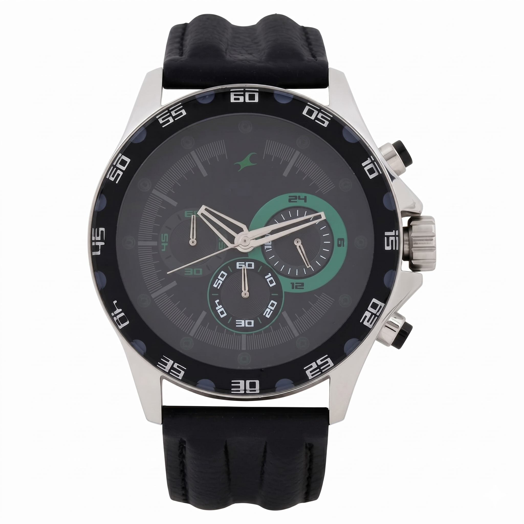 Fastrack ND3072SL05 | Fastrack Quartz Chronograph Grey Dial Leather Strap Watch for Guys