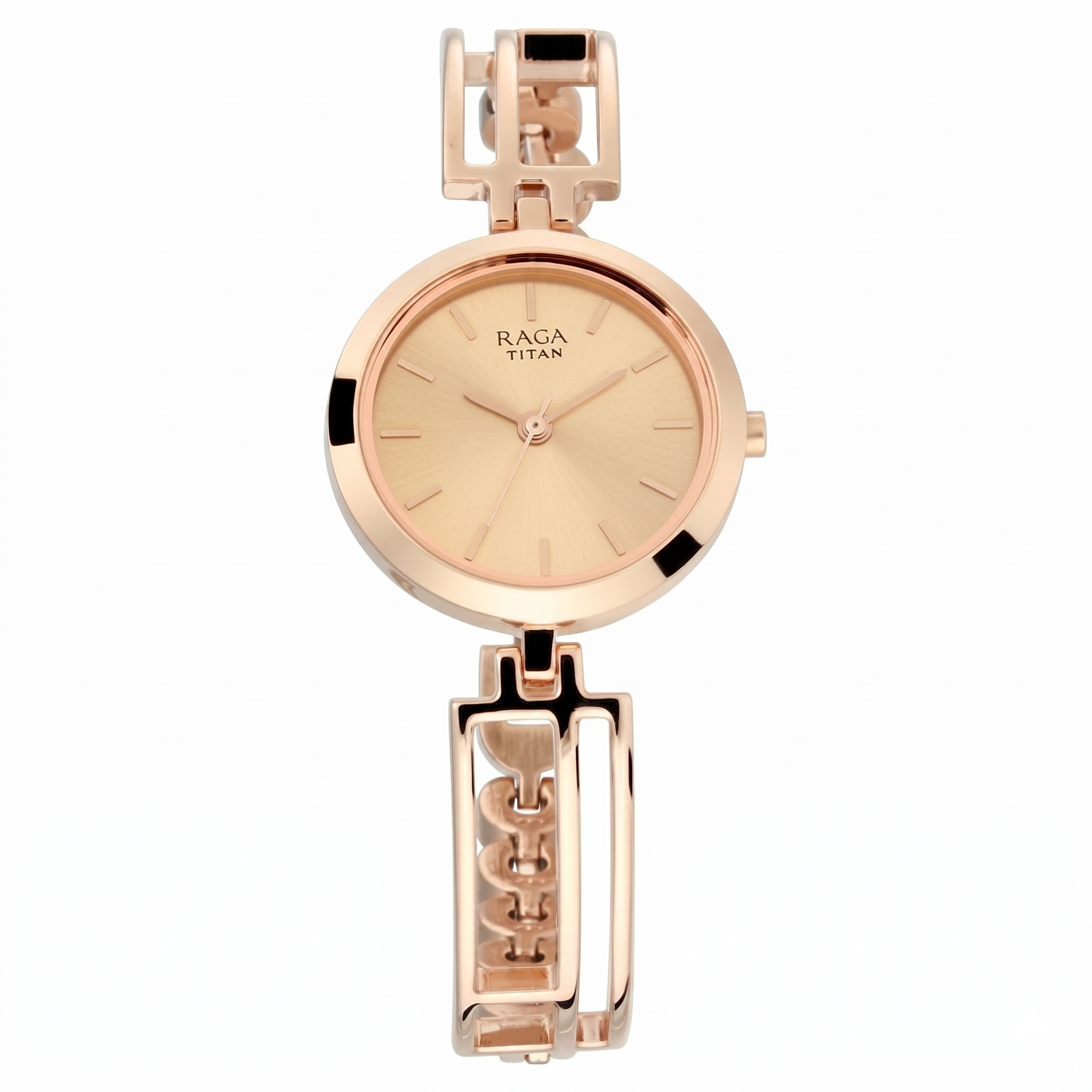 Titan 2622WM01 | Titan Raga Viva Rose Gold Metal Analog Strap Watch for Women