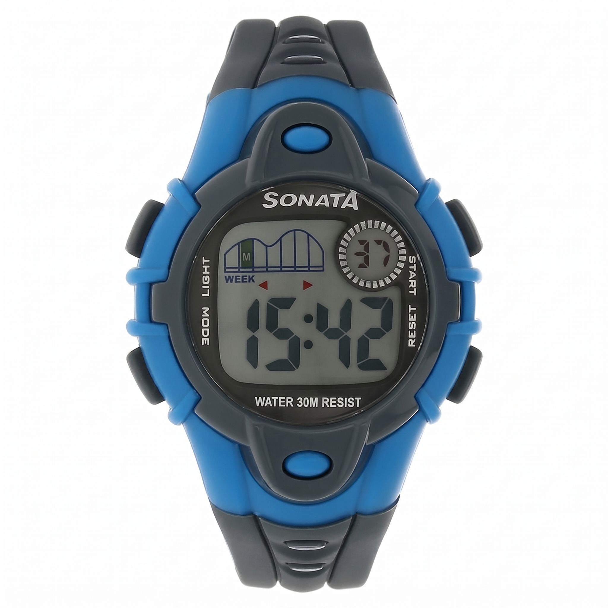 Sonata NR87012PP03 | SF Digital Grey Dial Plastic Strap Unisex Watch