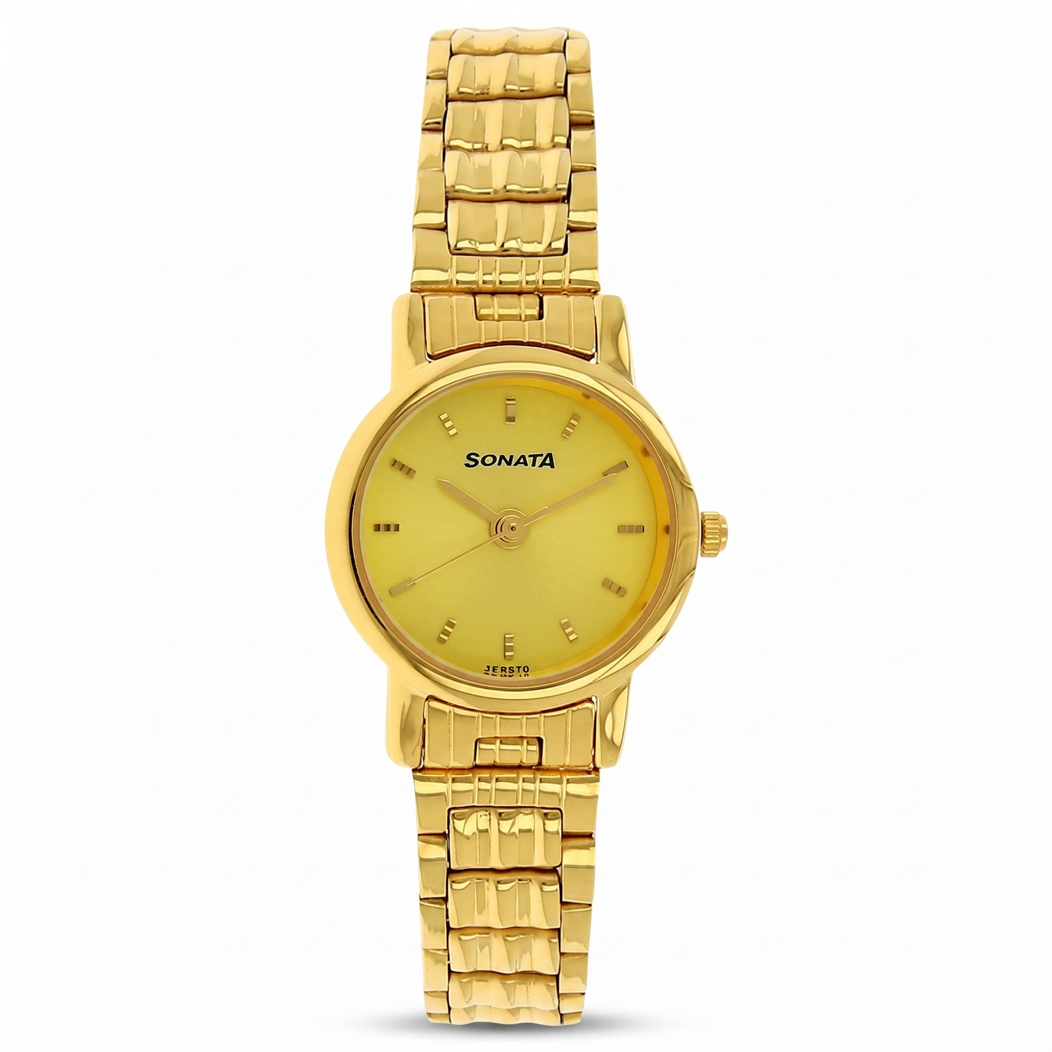 Sonata NS8976YM09W | Sonata Quartz Analog Champagne Dial Stainless Steel Strap Watch for Women