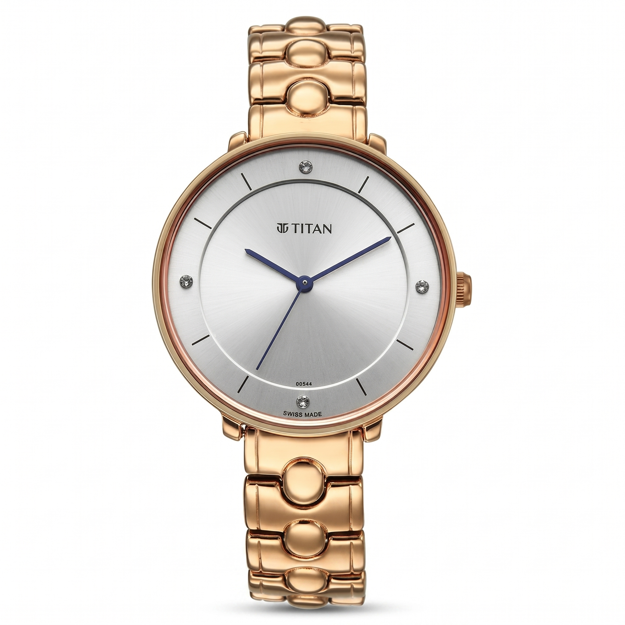 Titan 2651WM11 | Titan Workwear Quartz Analog Grey Dial Rose Gold Colour Metal Strap Watch For Women