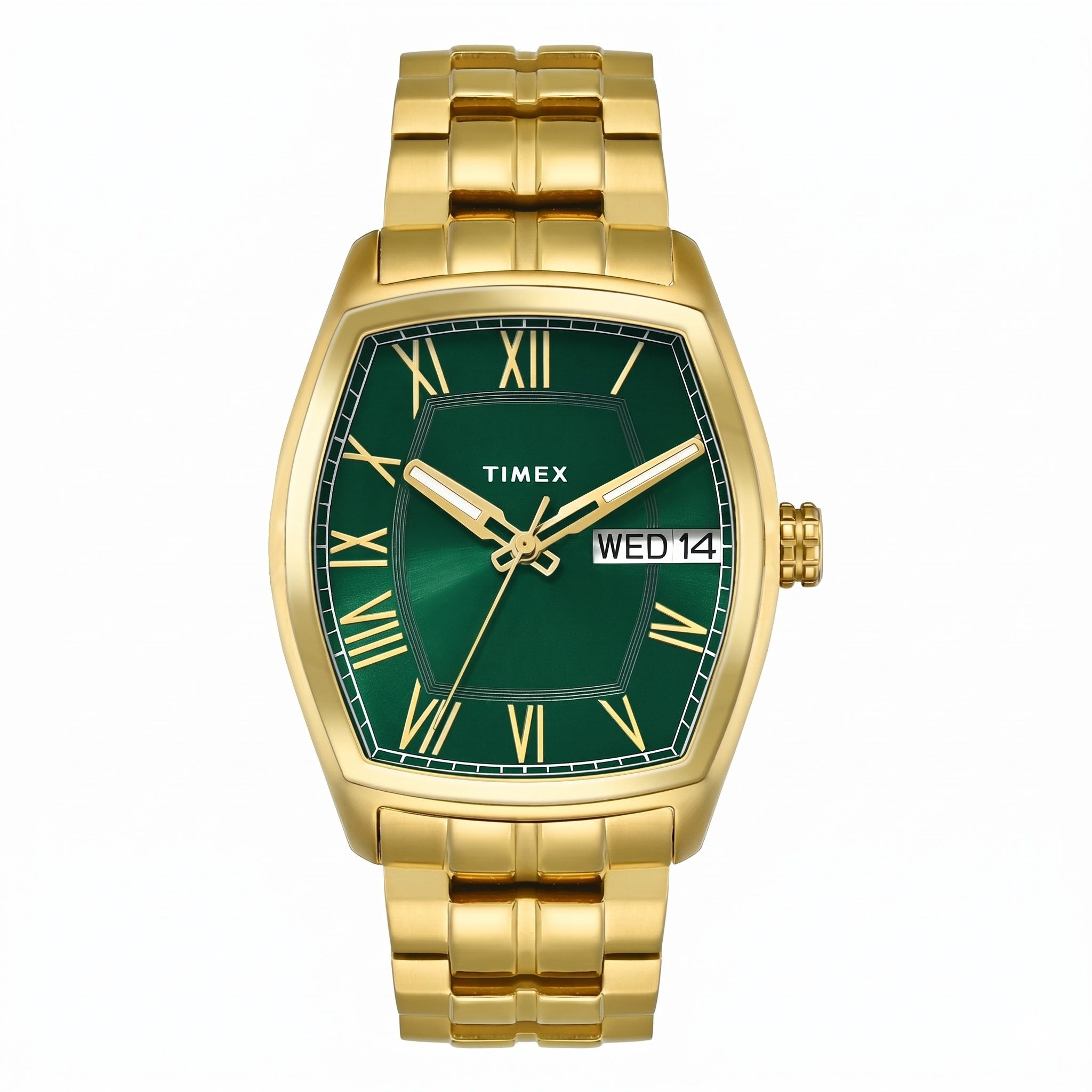 Timex TWEG25905 | TIMEX Green Tonneau Dial Analog Men's Watch.