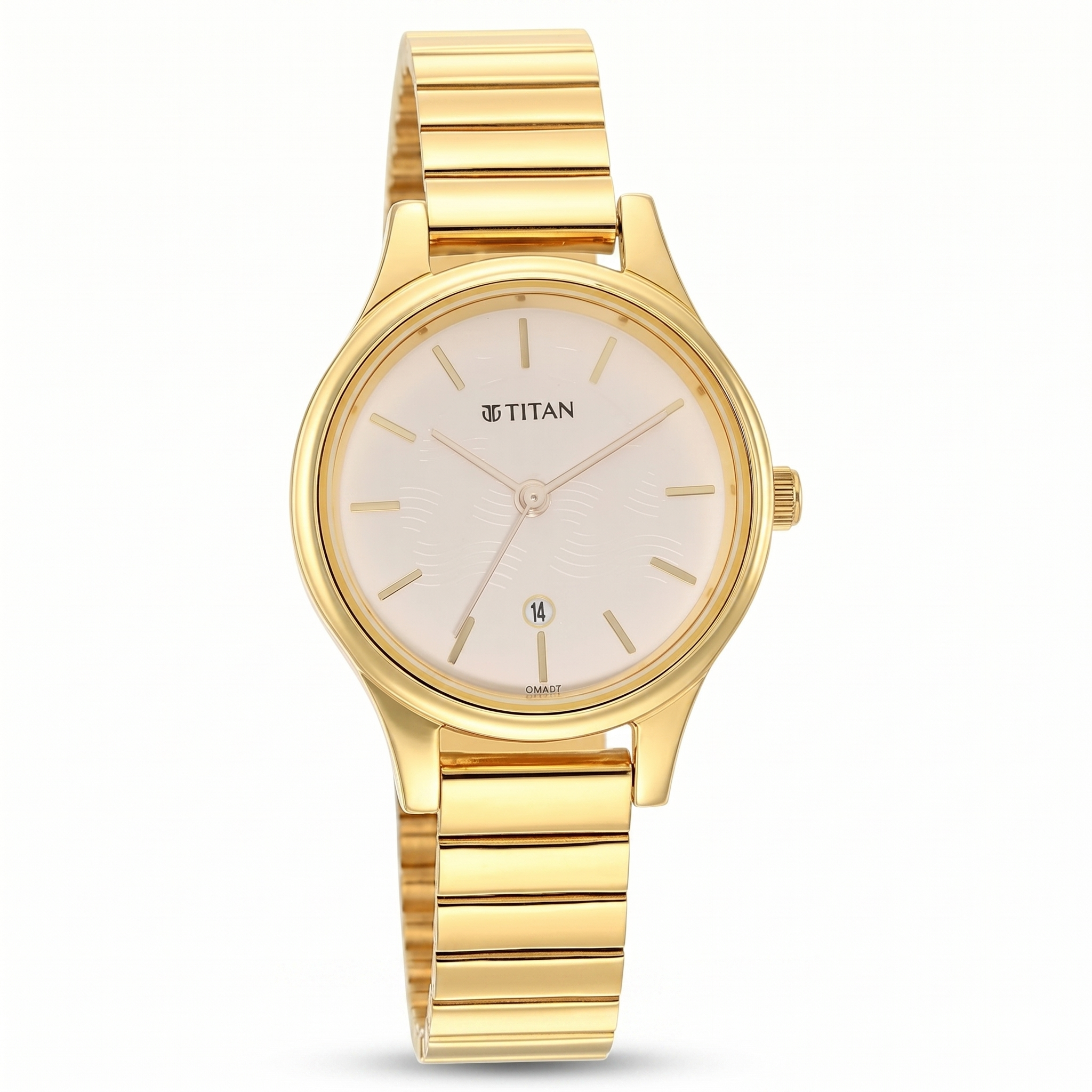 Titan 2679YM01 | Titan Karishma Beige Dial Analog Stainless Steel Strap watch for Women