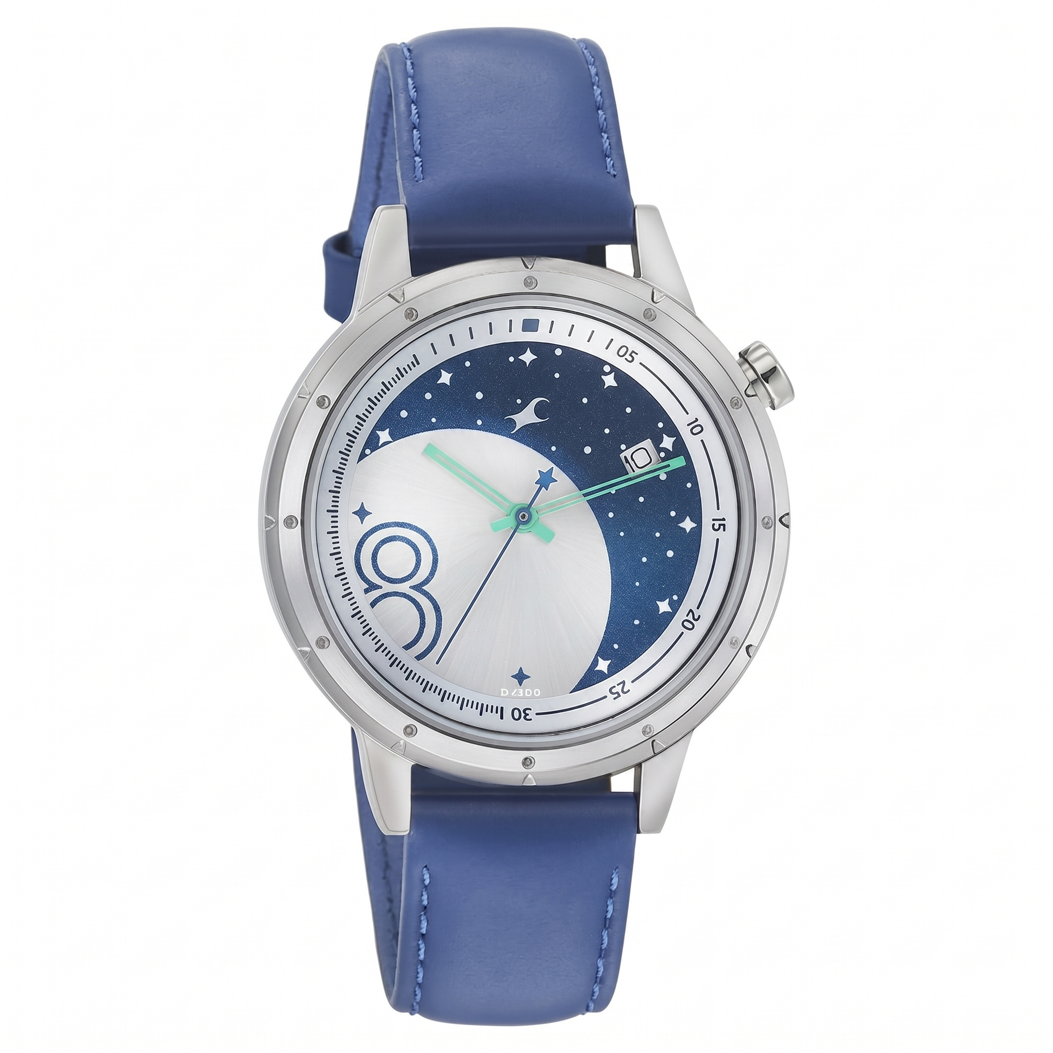 Fastrack 6194SL01 | Fastrack Space Rover Quartz Analog with Date Silver Dial Leather Strap Watch for Girls