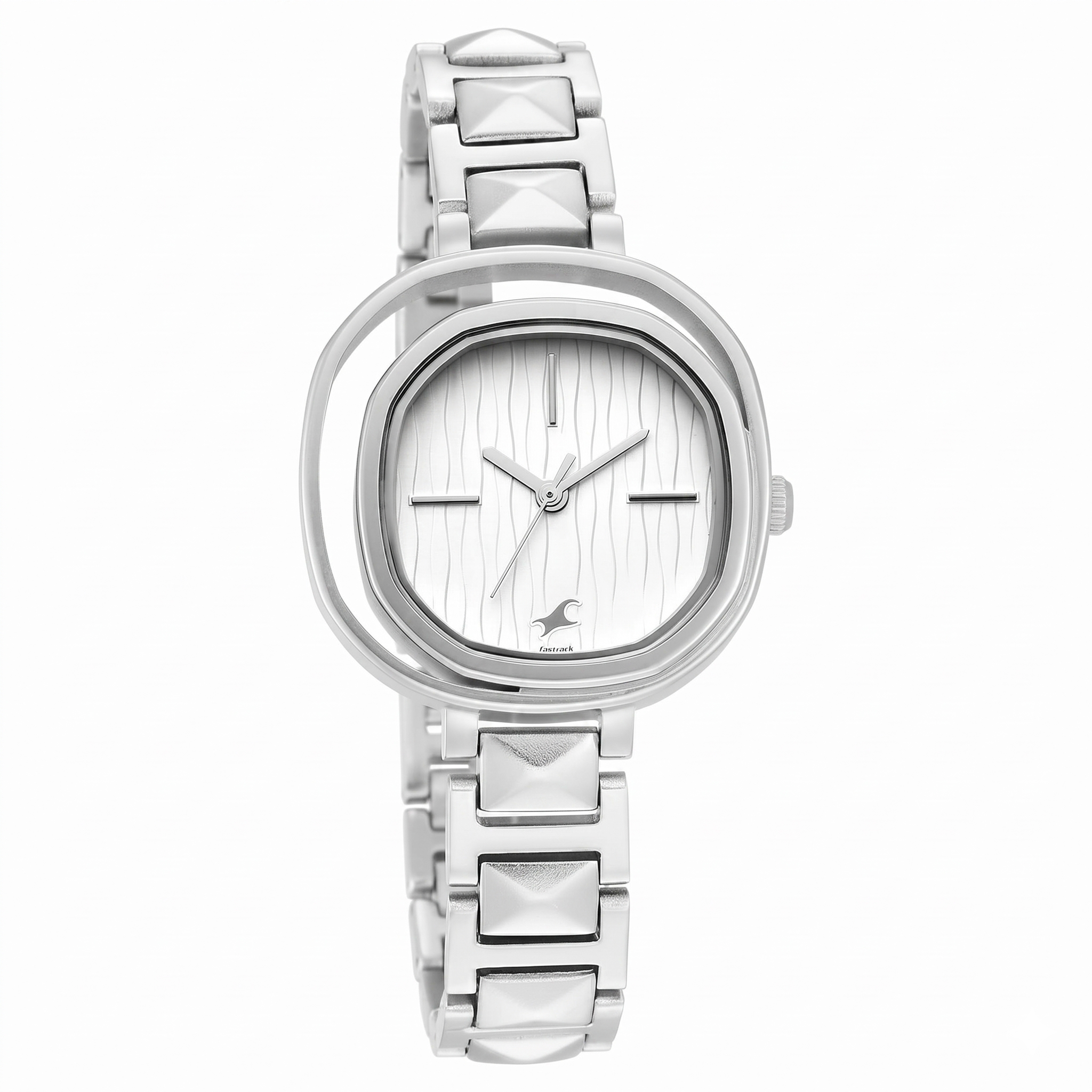 Fastrack NR6276SM01 | Fastrack Opulence Quartz Analog Silver Dial Metal Strap Watch for Girls