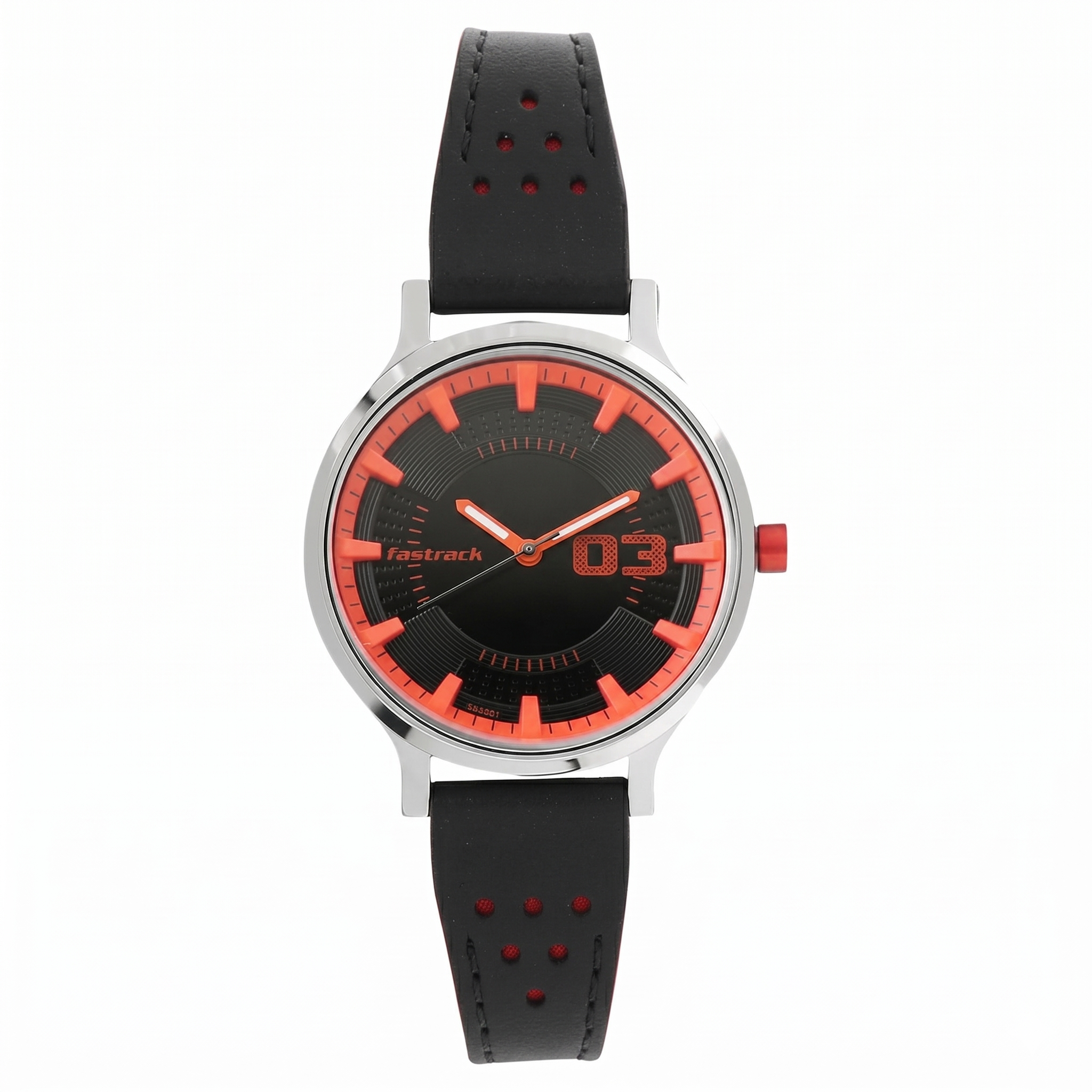Fastrack 6166SL02 | Fastrack Loopholes Quartz Analog Black Dial Leather Strap Watch for Girls