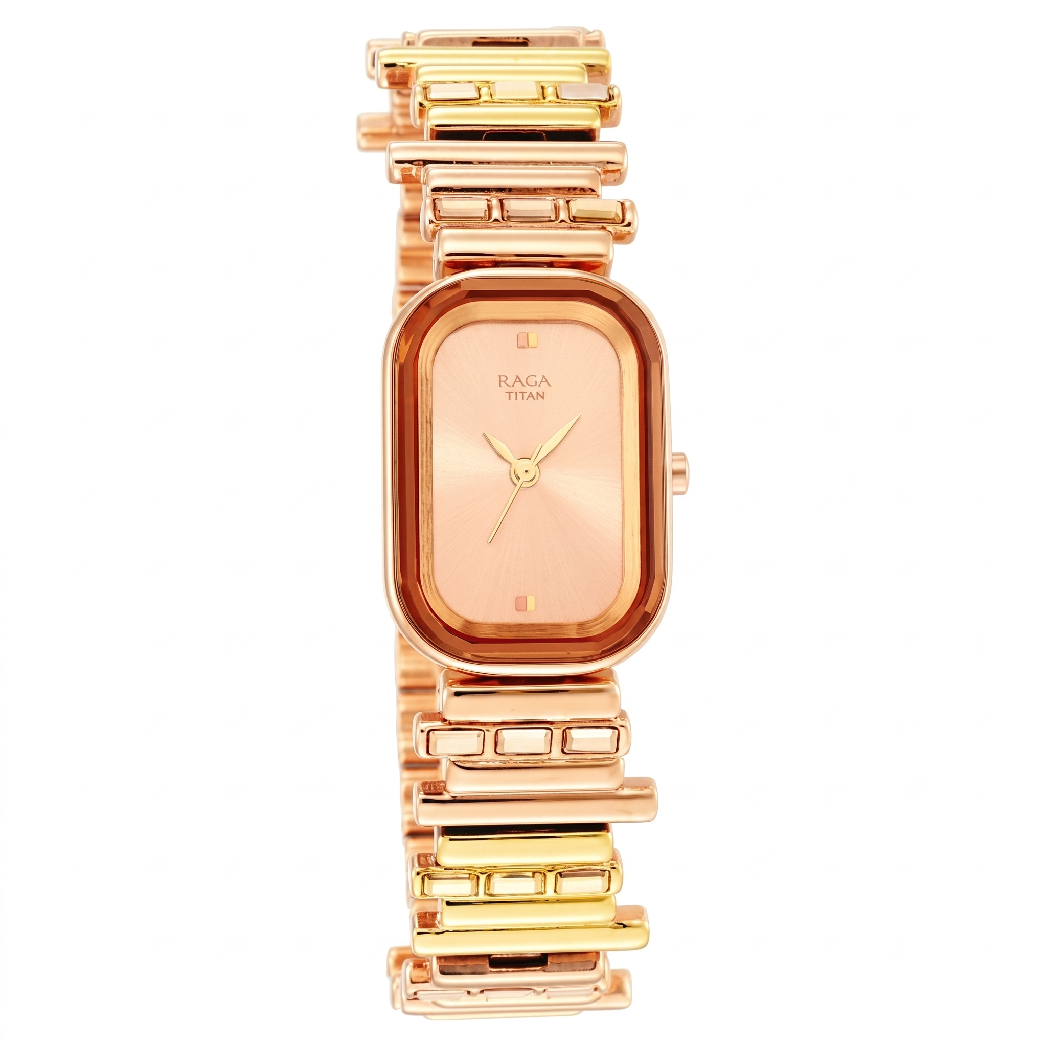 Titan 95154KM01 | Titan Raga Love All Rose Gold Dial Analog Metal Strap Watch for Women