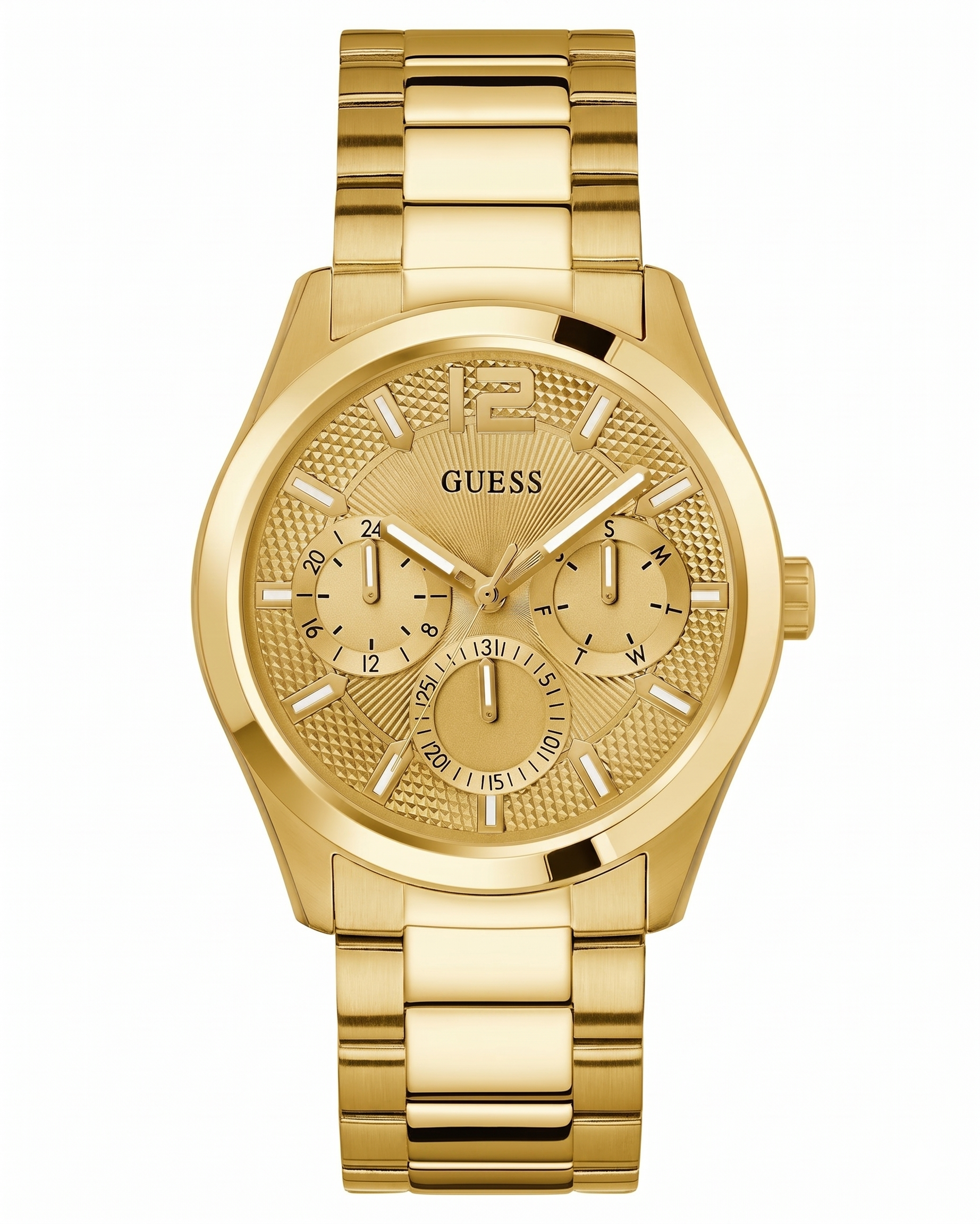 Guess GW0707G3 | Gd Zen Men Quartz Champagne Dial Analog Stainless Steel.