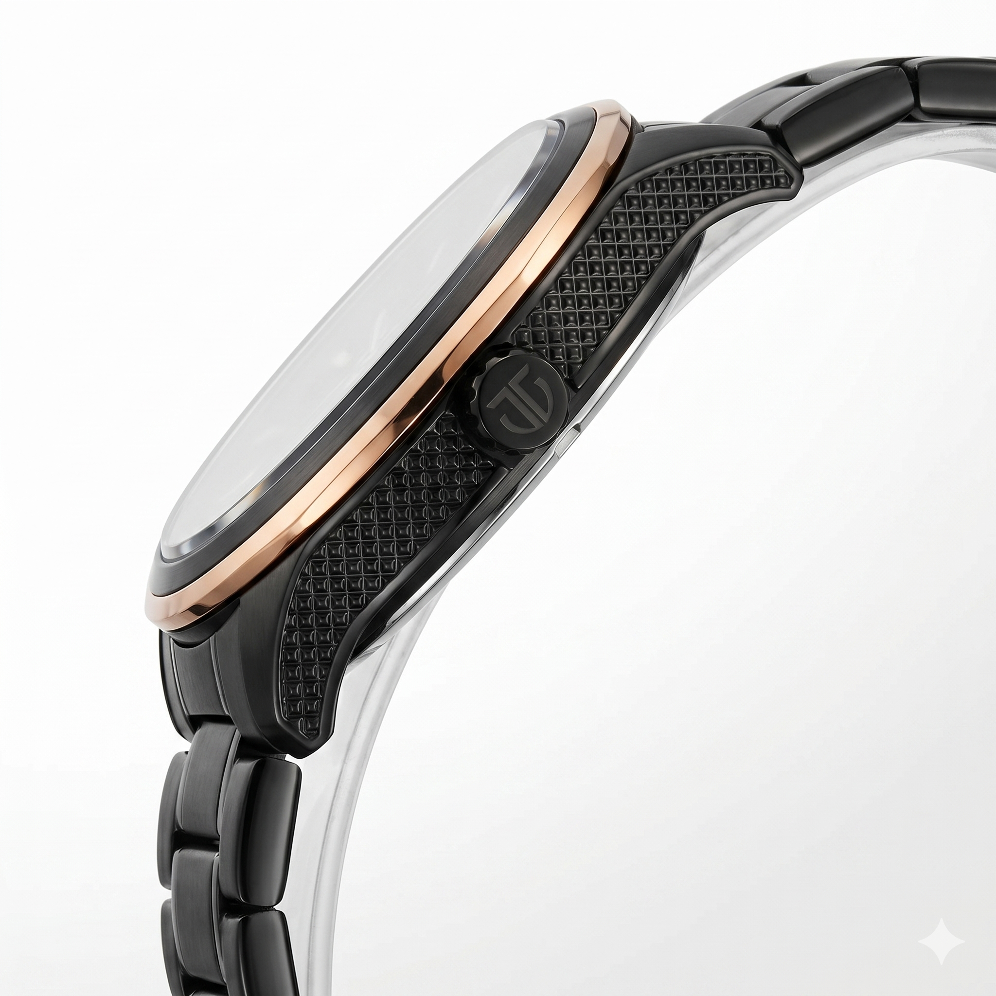 TItan 1829KM04 | Titan Regalia Opulent Quartz Analog with Date Black Dial Black Stainless Steel Strap Watch for Men