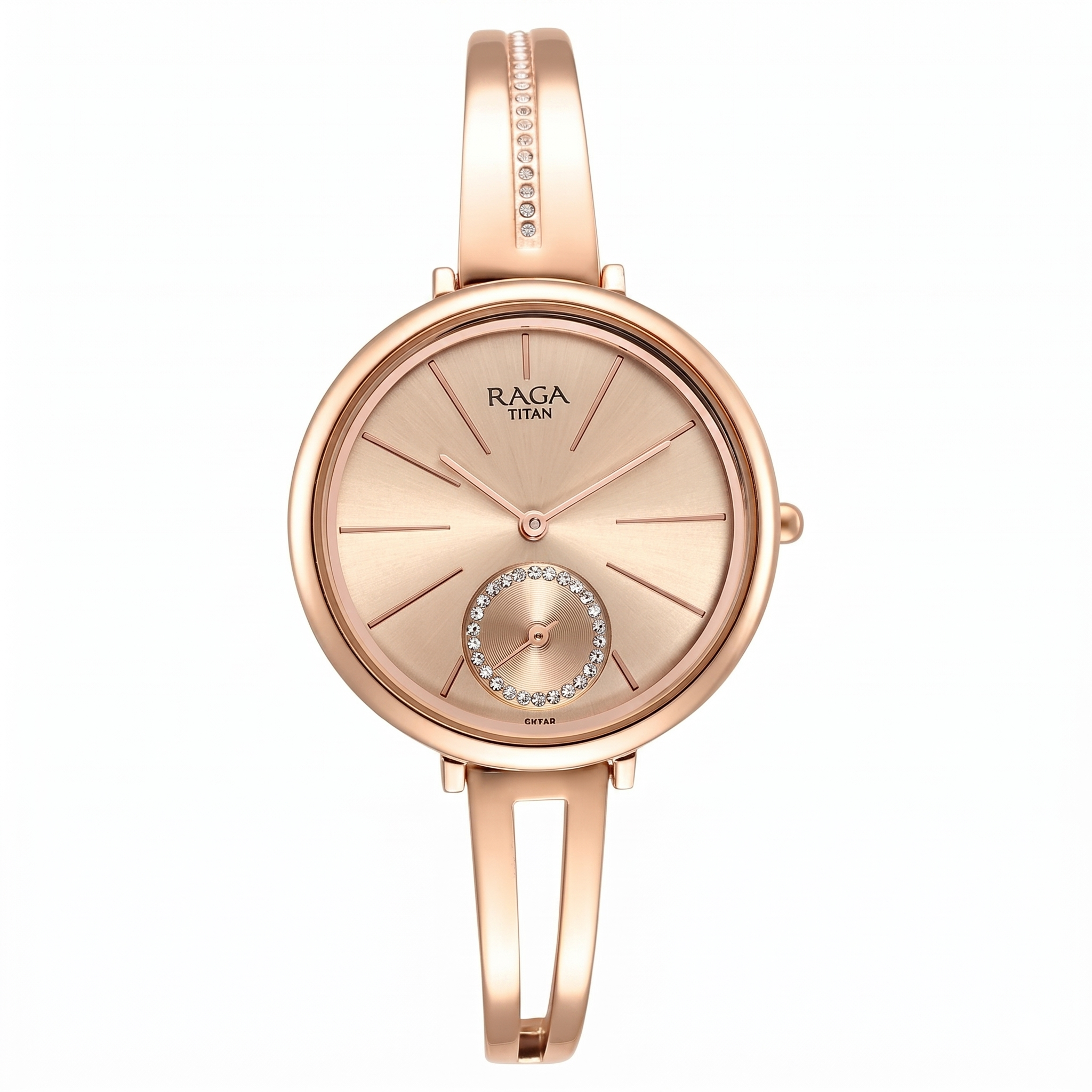 Titan 2647WM01 | Titan Raga Viva Quartz Analog Rose Gold Dial Rose Gold Metal Strap Watch For Women