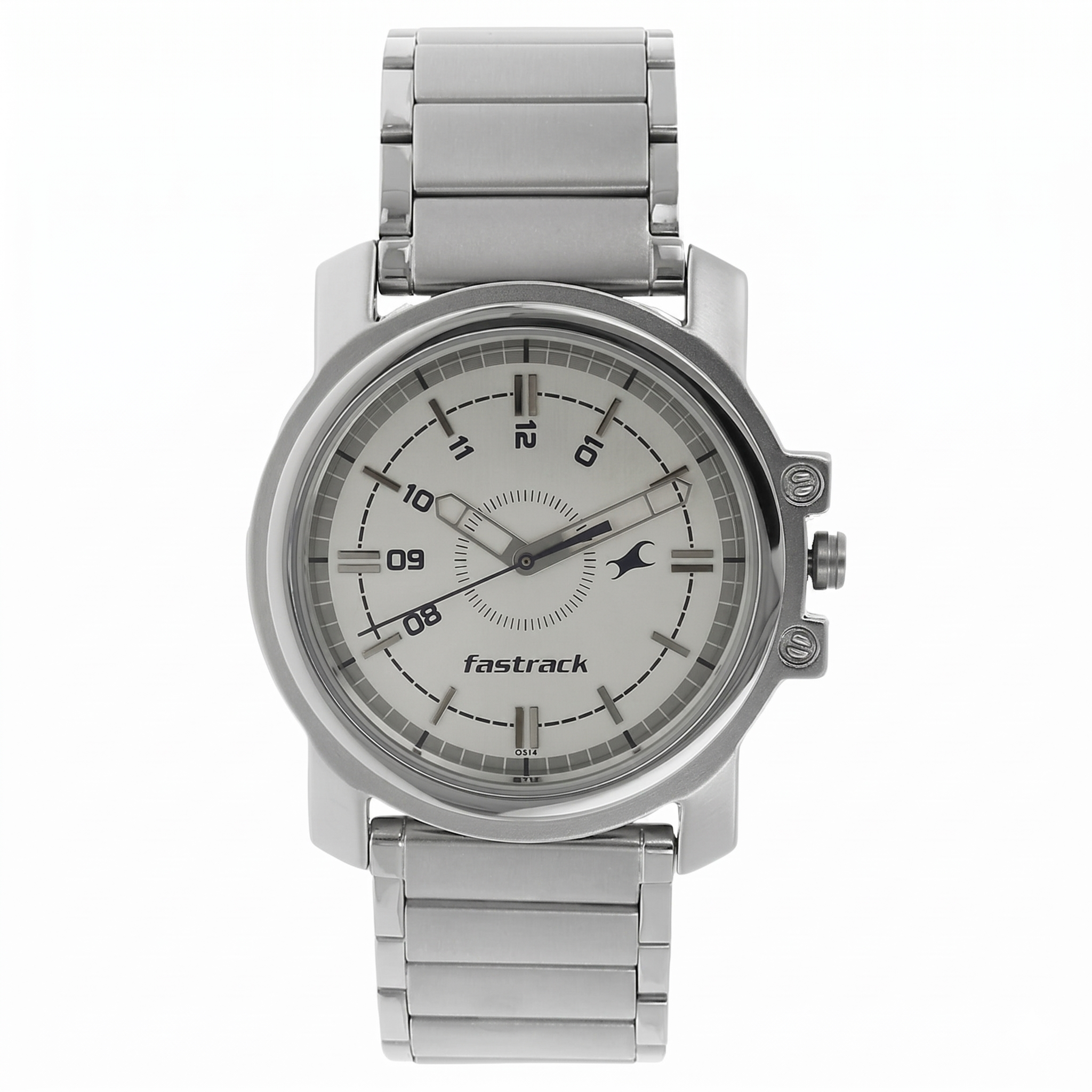 Fastrack NG3039SM01C | Fastrack Quartz Analog White Dial Stainless Steel Strap Watch for Guys