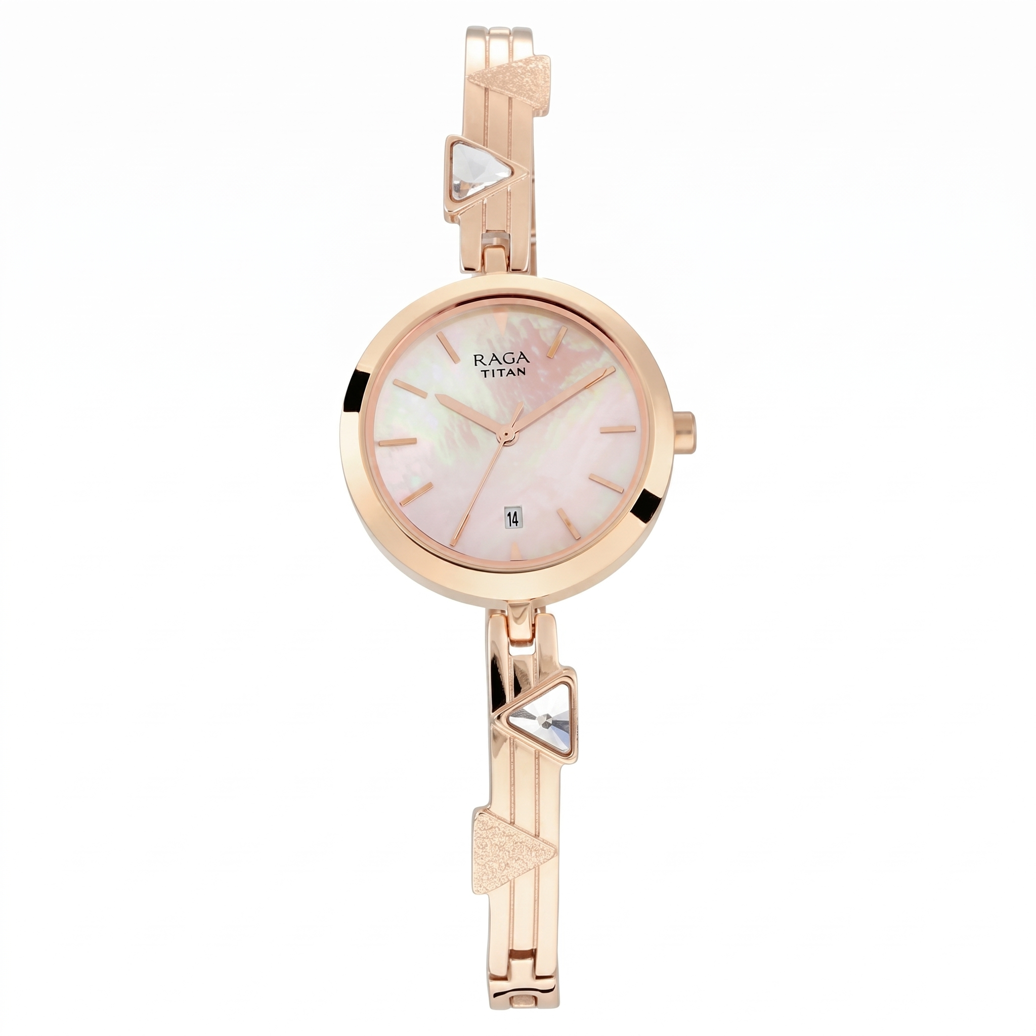 Titan 2606WM04 | Titan Raga Viva Mother of Pearl Dial Women Watch With Metal Strap