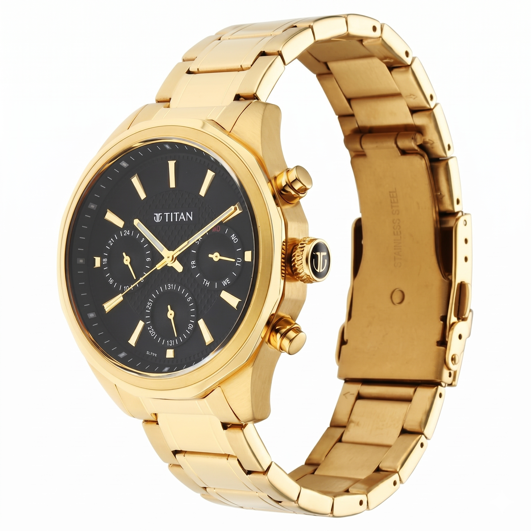 Titan 1829YM01 | Titan Regalia Opulent Silver Dial Quartz Multifunction Stainless Steel Strap watch for Men
