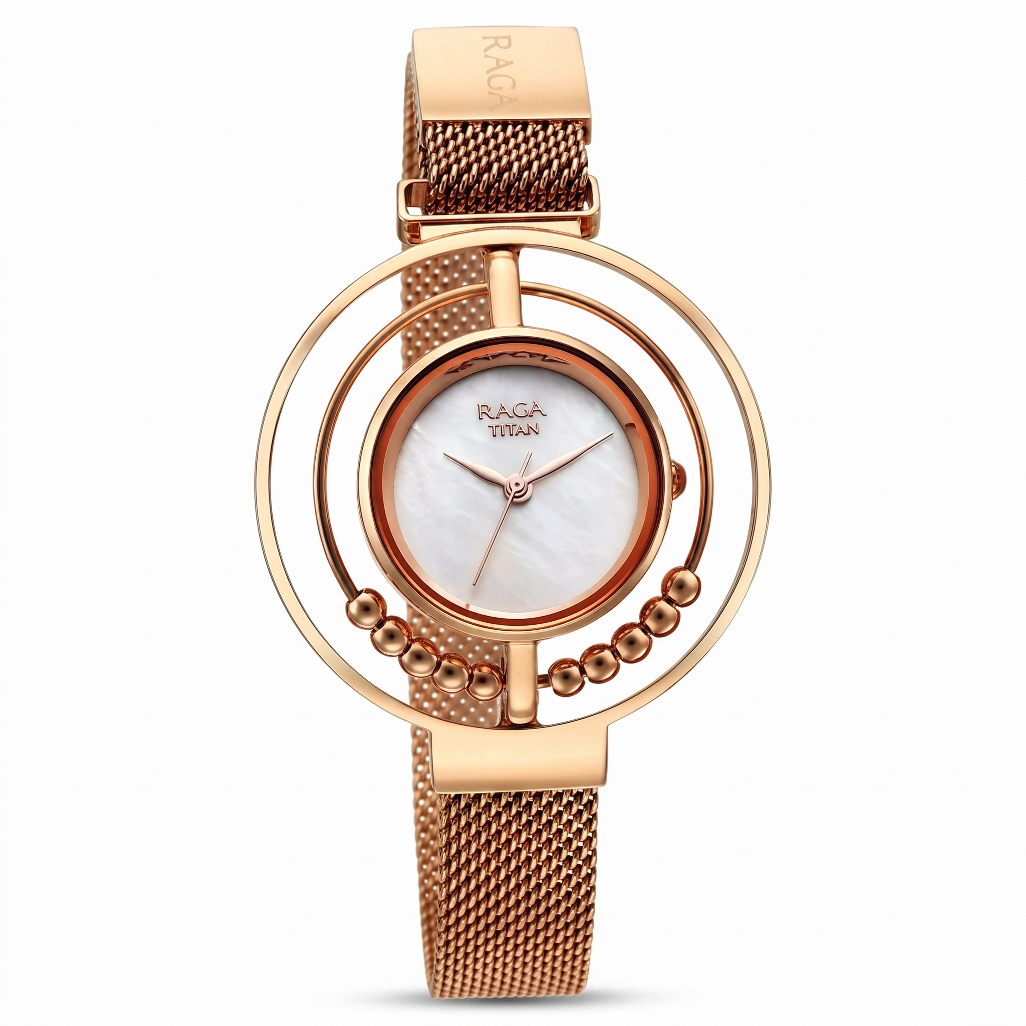 Titan 95203WM01 | Titan Raga Delight Mother Of Pearl Dial Analog Stainless Steel Strap watch for Women