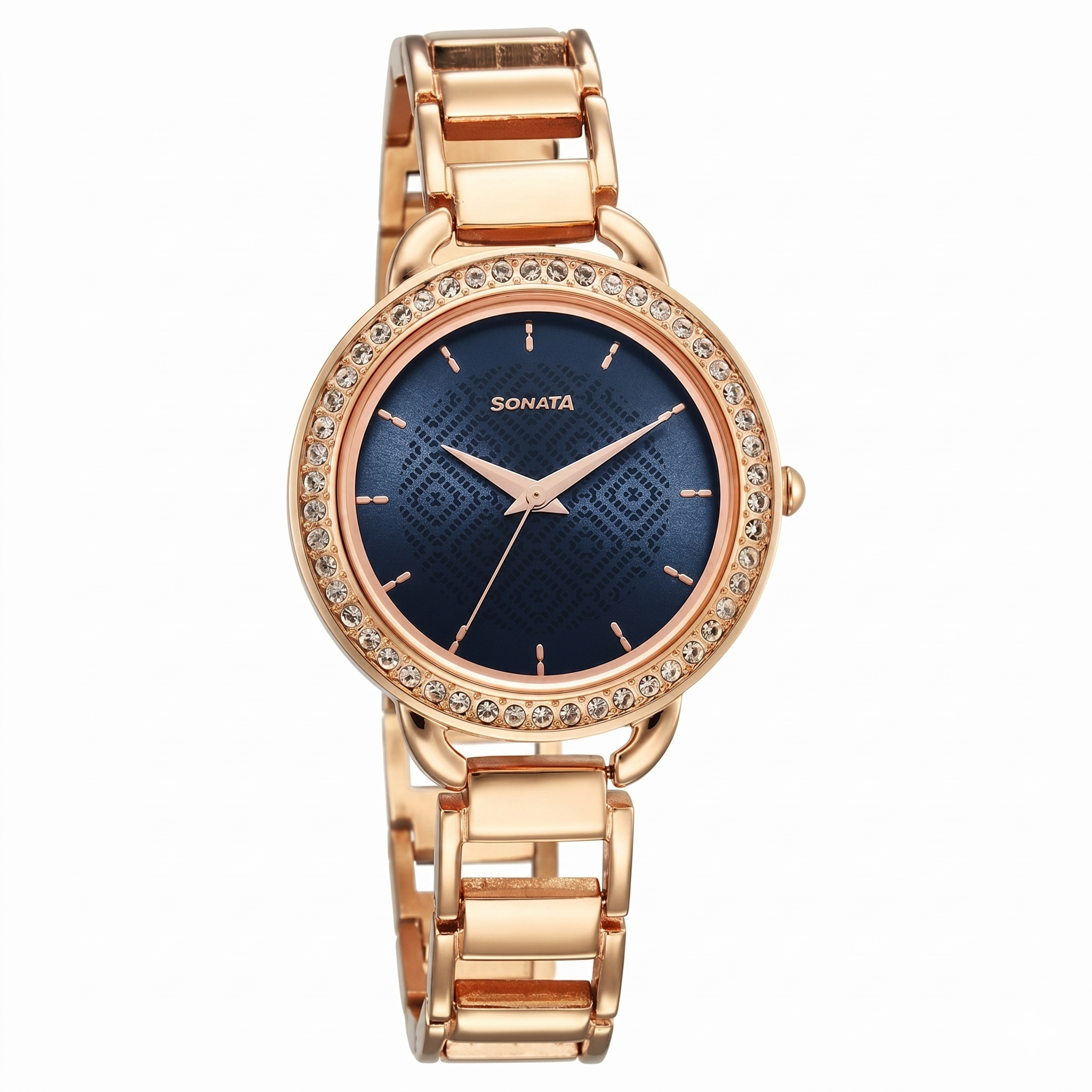 Sonata 87052WM02 | Sonata Wedding Quartz Analog Blue Dial Metal Strap Watch for Women