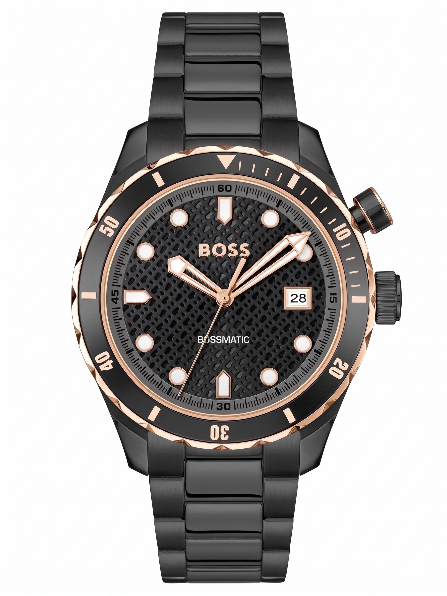 Boss 1514215 | Bossmatic Men Automatic Black Dial Analog Stainless Steel Watch