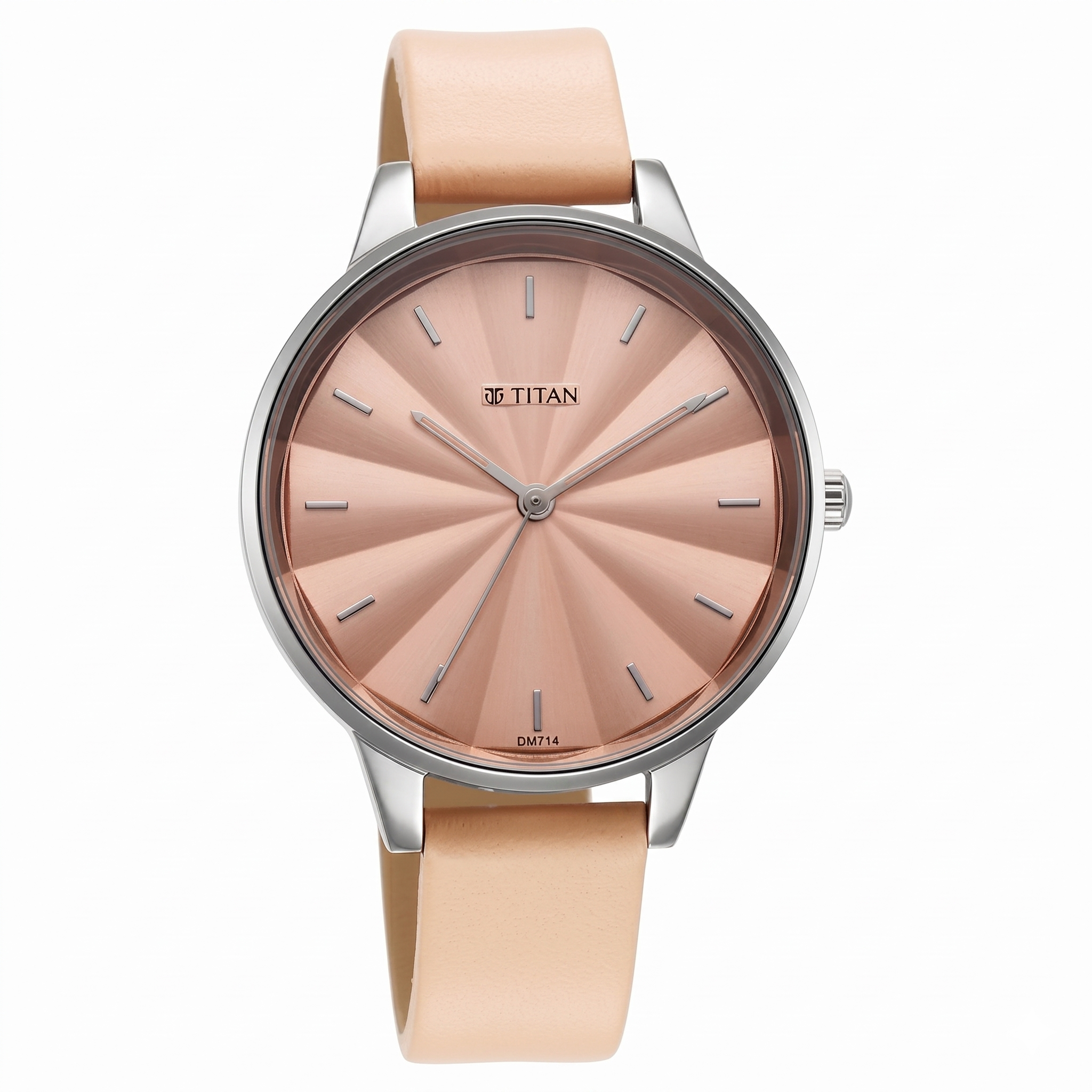 Titan 2648SL07 | Titan Neo Pink Dial Analog Leather Strap Watch for Women