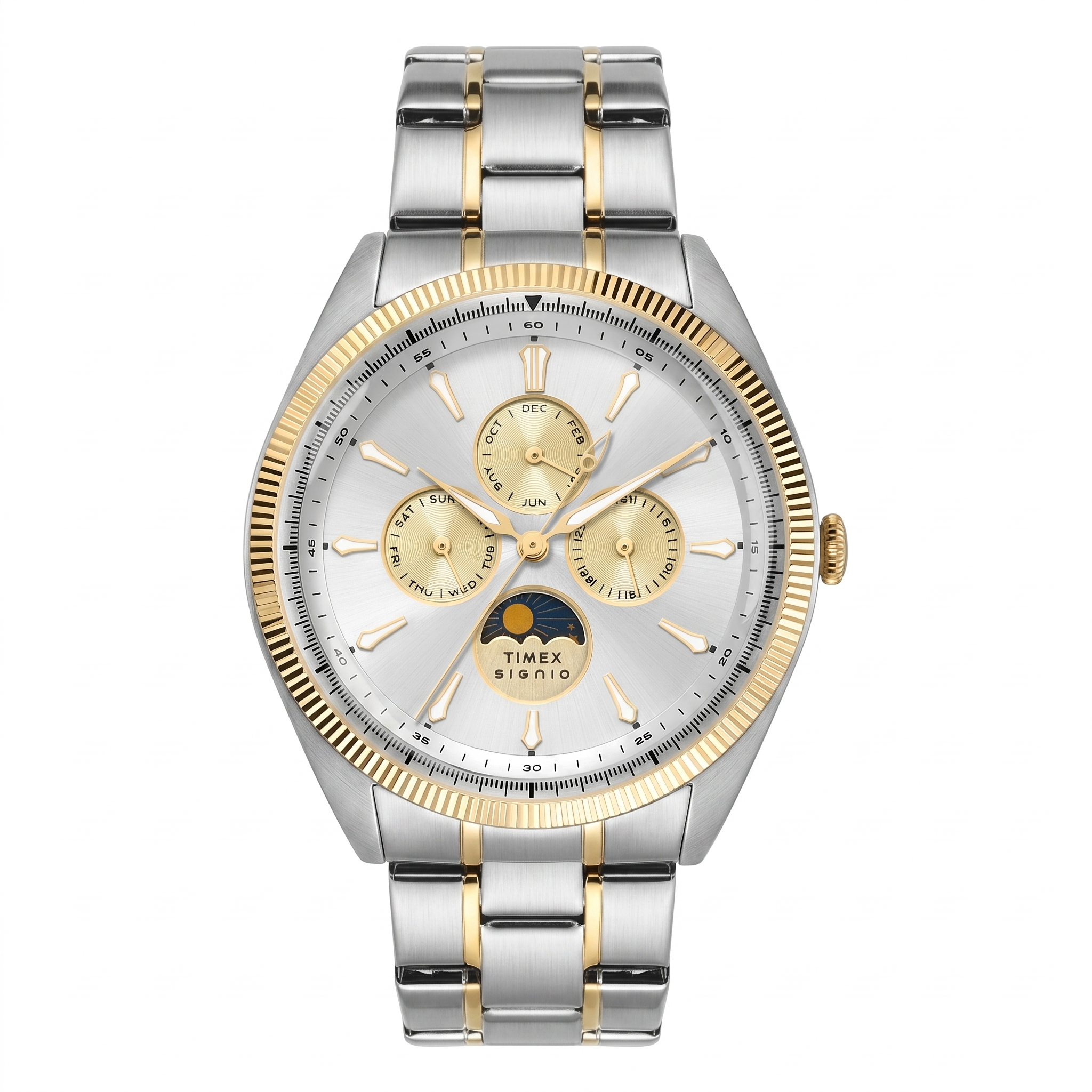 Timex TWEG34401 | Timex Signio Round 43mm Silver Dial Analog Men Watch