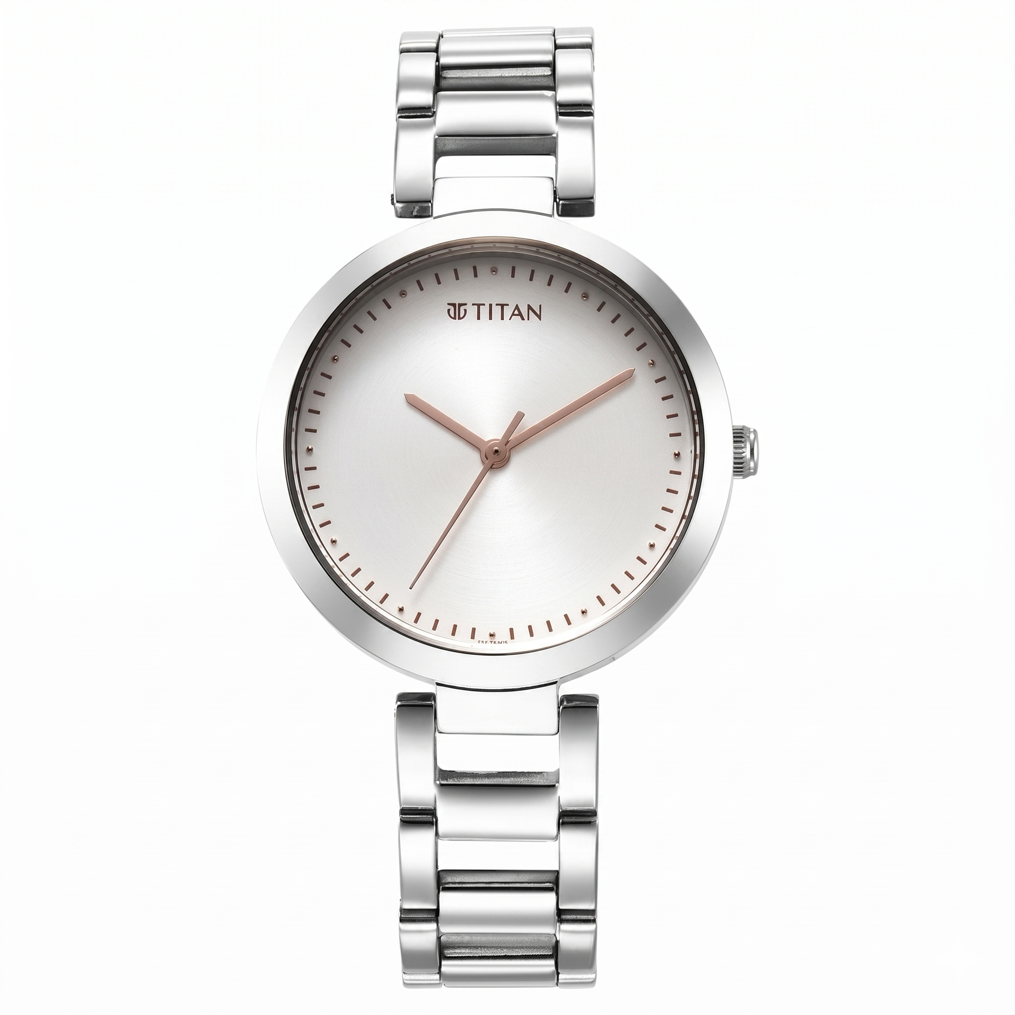 Titan 2480SM12 | Titan Workwear Quartz Analog Silver Dial Silver Stainless Steel Strap Watch for Women