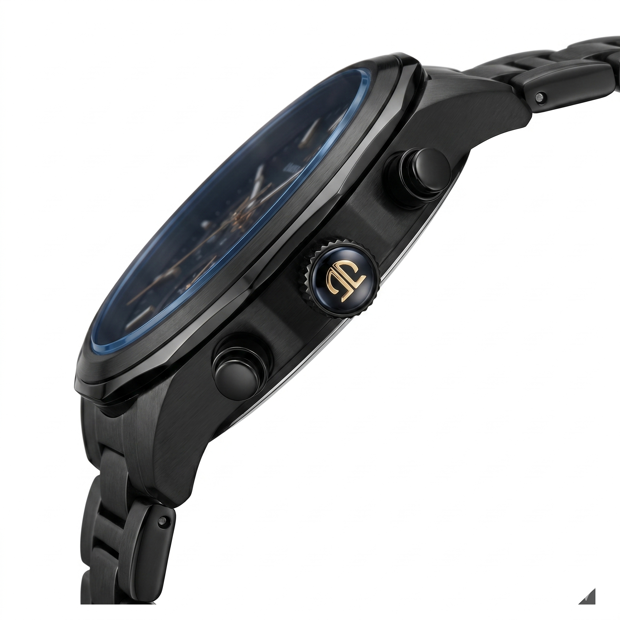 Titan 1829NM02 | Titan Regalia Opulent Multifunction Black Dial Black Stainless Steel Strap Watch For Men