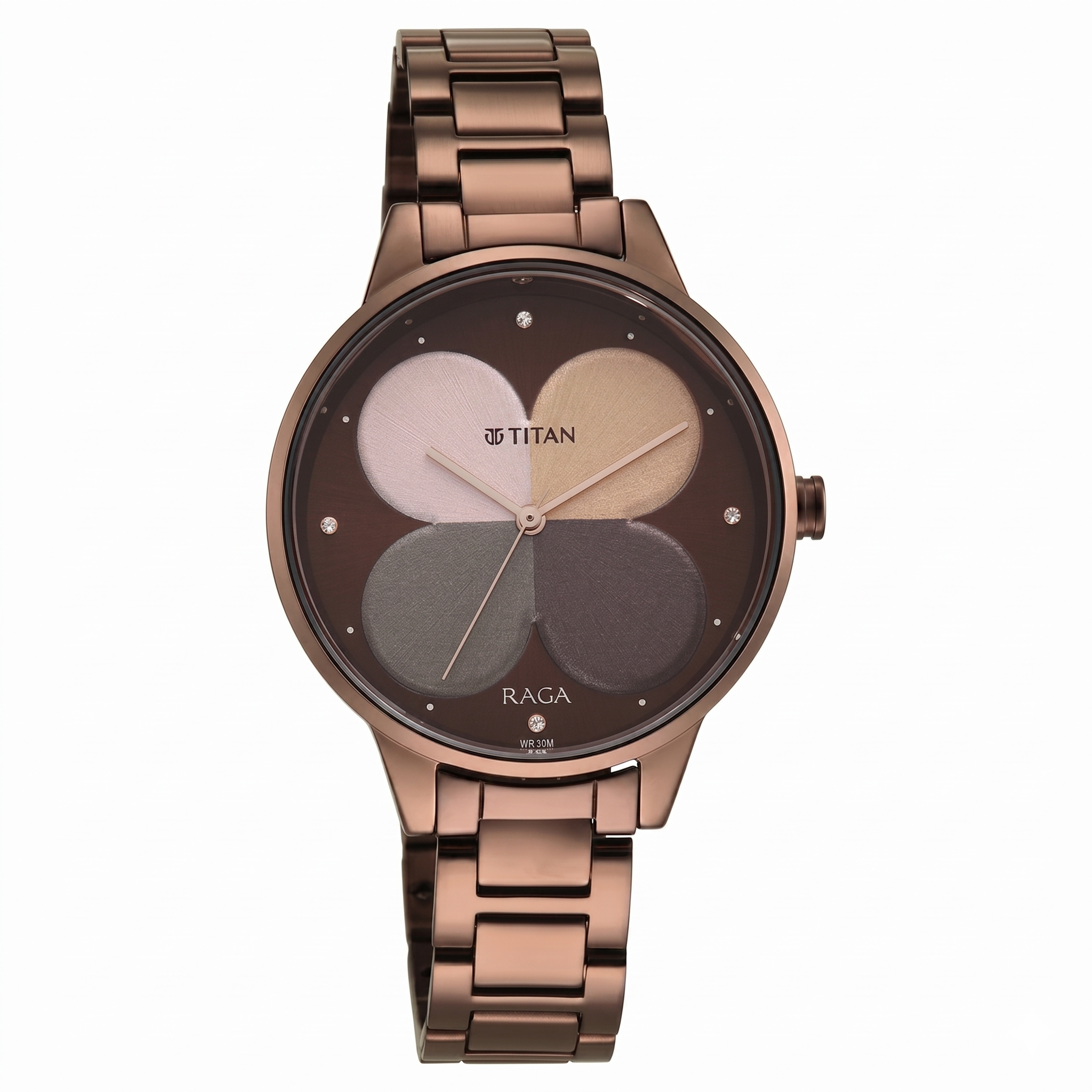 Titan 2648QM01 | Titan Women's Purple Allure Watch: Floral Mosaic Dial & Sleek Strap