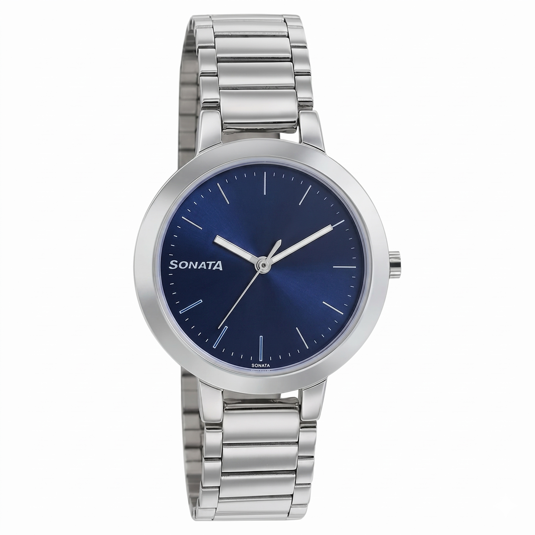 Sonata 8141SM05 | Sonata Quartz Analog Blue Dial Stainless Steel Strap Watch for Women