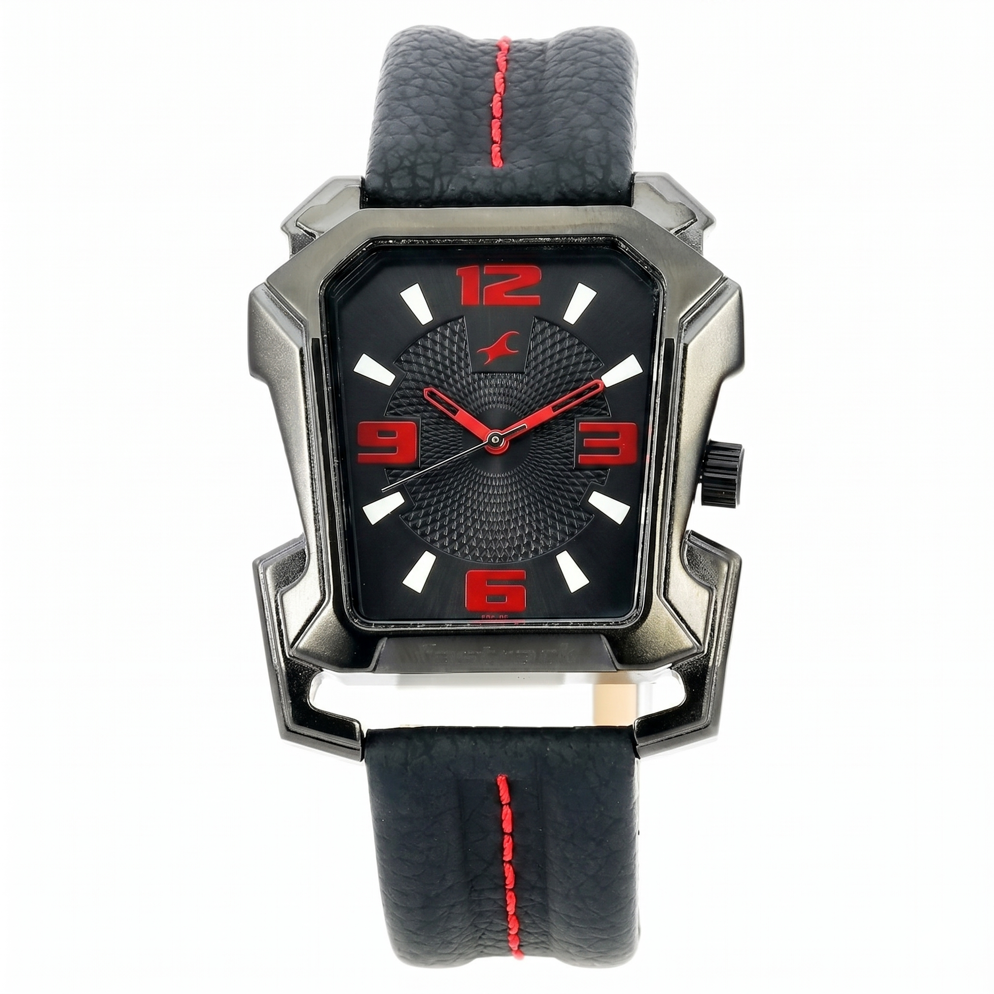 Fastrack 3131NL02 | Fastrack Quartz Analog Black Dial Leather Strap Watch for Guys