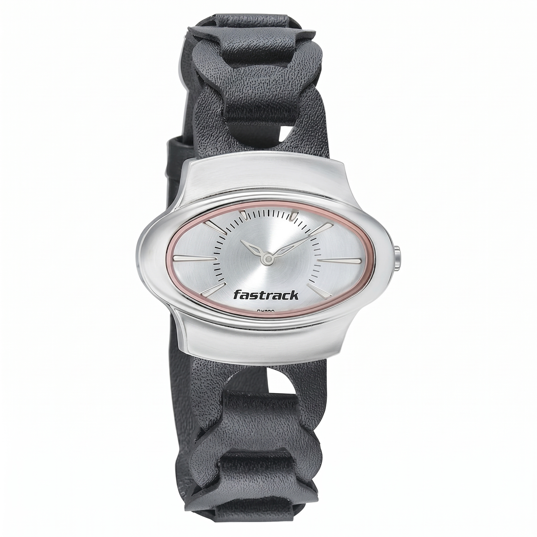 Fastrack 6004SL08 | Fastrack Hitlist Quartz Analog Silver Dial Leather Strap Watch for Girls