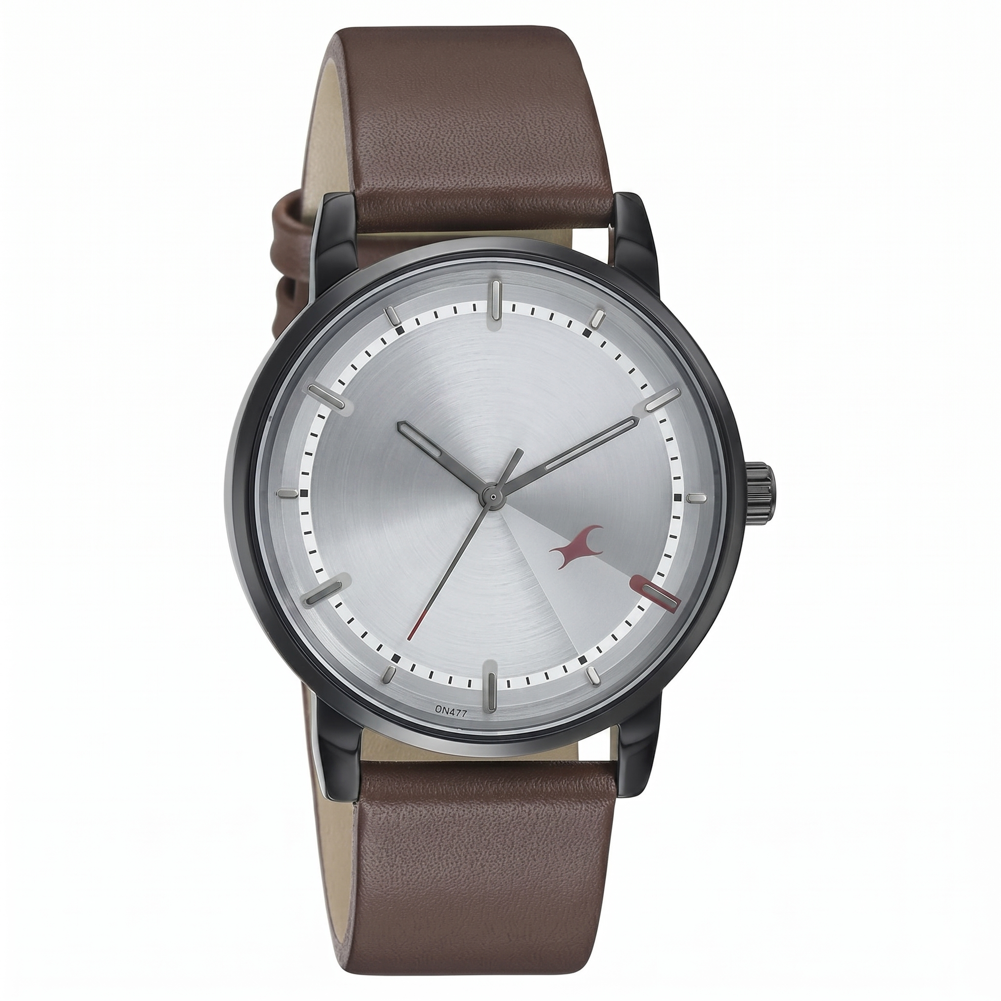 Fastrack 3278NL01 | Fastrack Style Up Silver Dial Leather Strap Watch for Guys