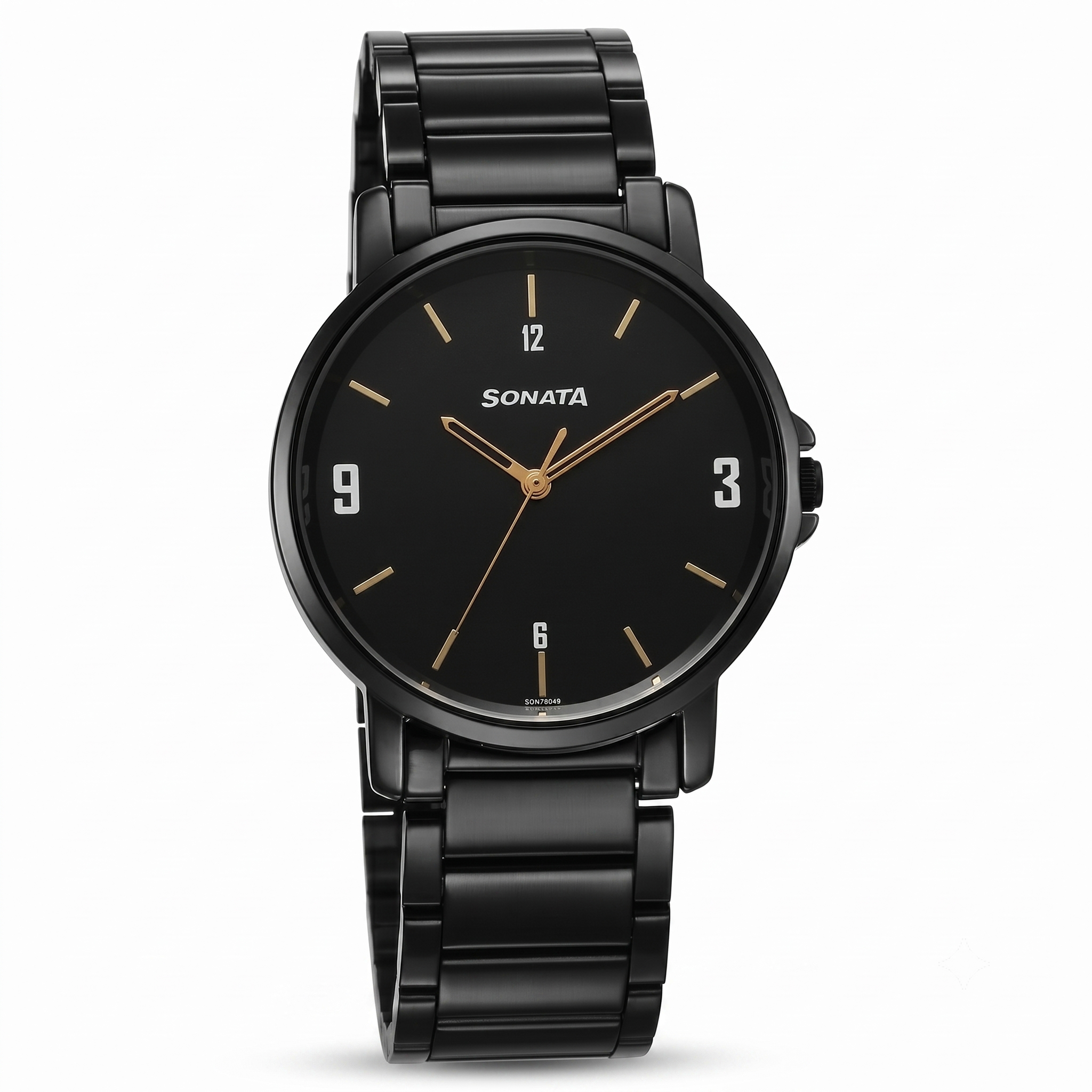 Sonata 77083NM01 | Sonata Quartz Analog Black Dial Watch for Men