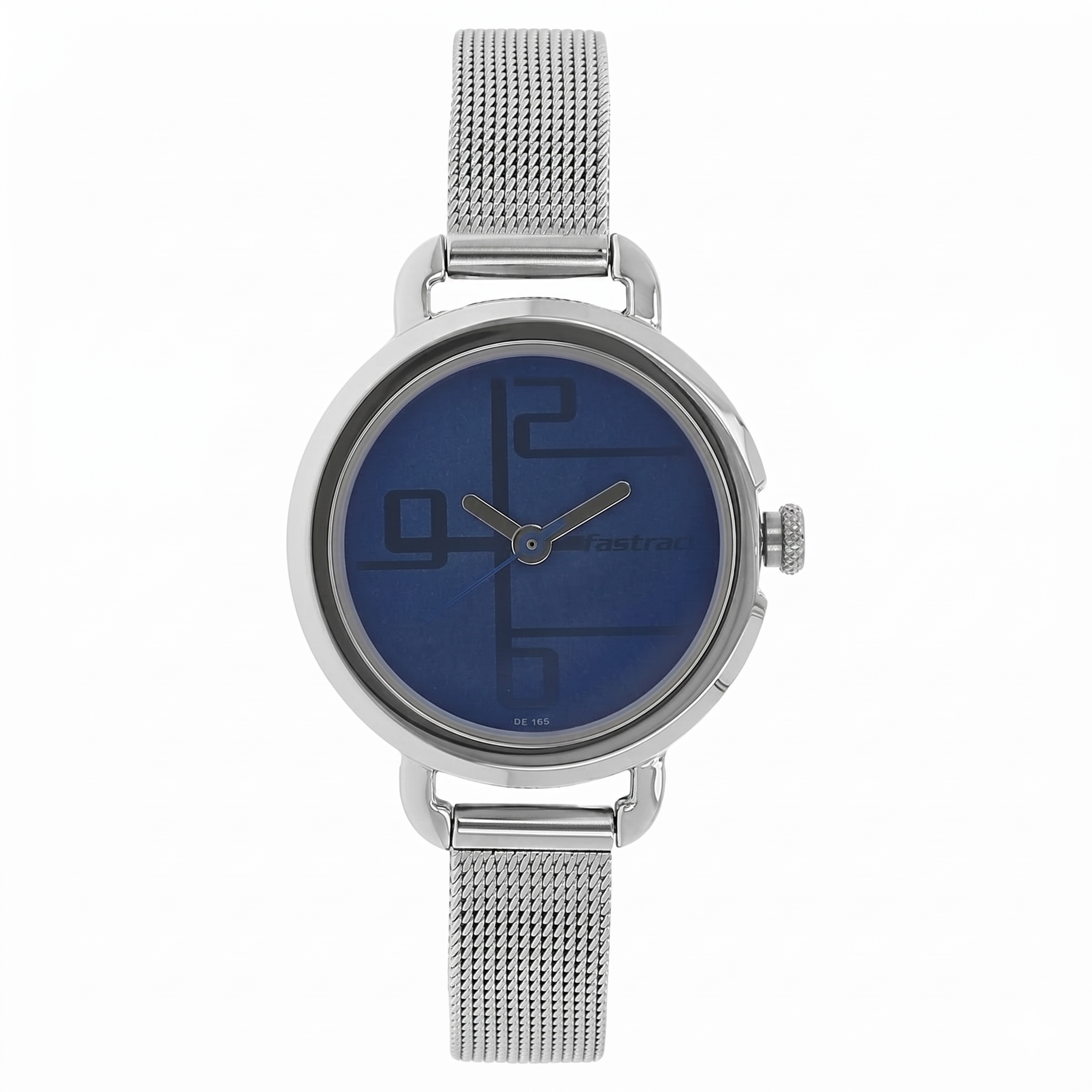 Fastrack NN6123SM01 | Fastrack Quartz Analog Blue Dial Metal Strap Watch for Girls