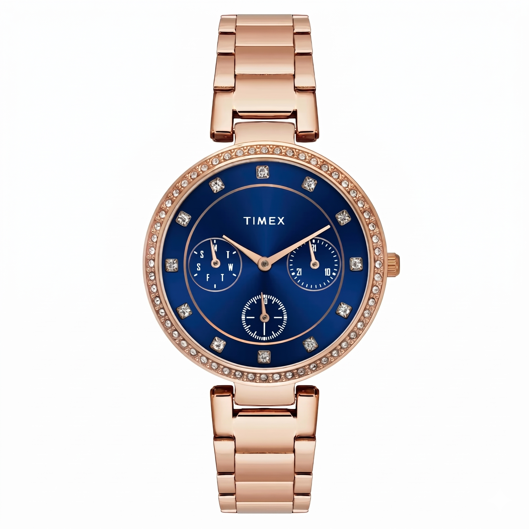 Timex TWEL18703 | Timex Cosmic Awe Women Multifunction Round Dial Blue Watch