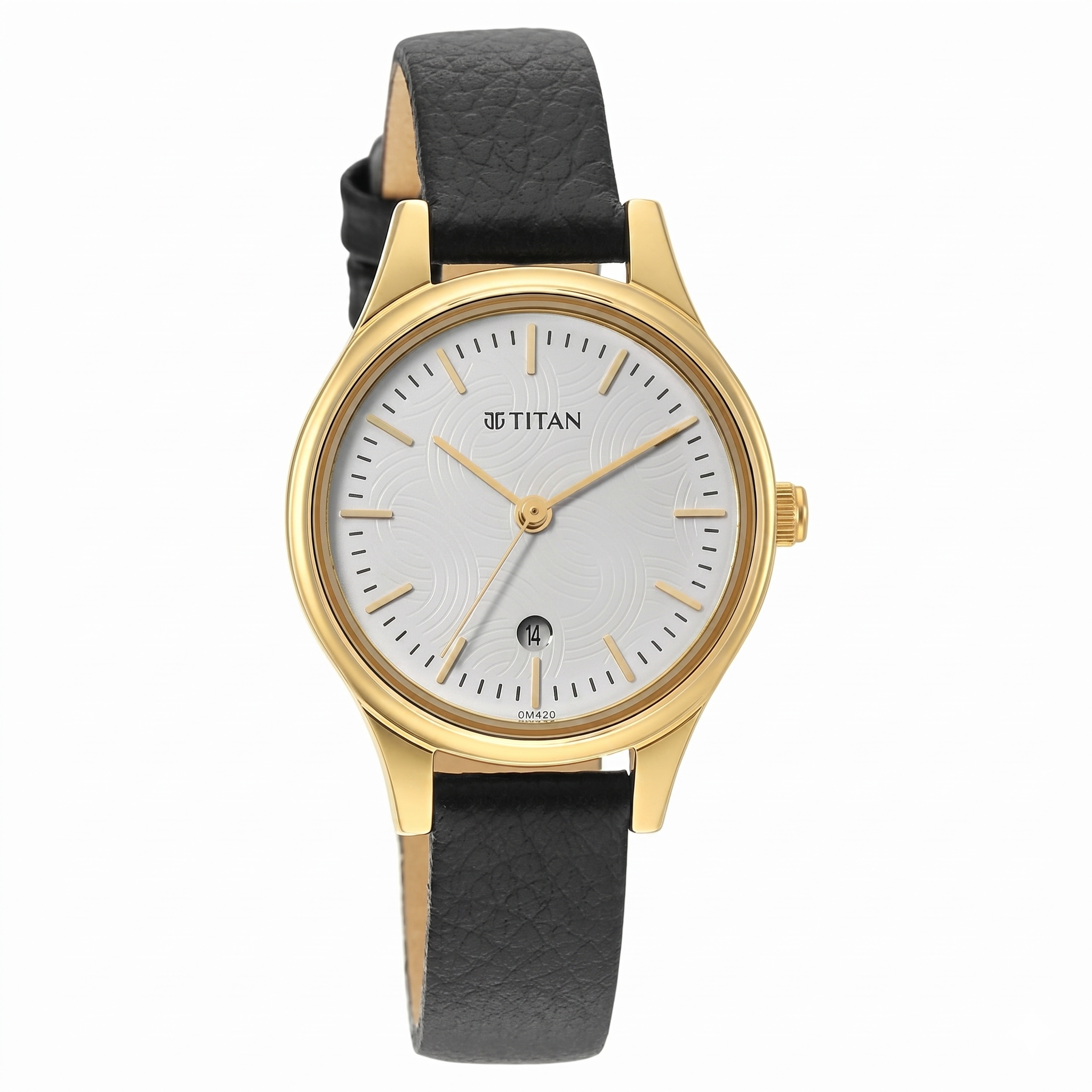 Titan 2679YL01 | Titan Karishma White Dial Analog Leather Strap watch for Women