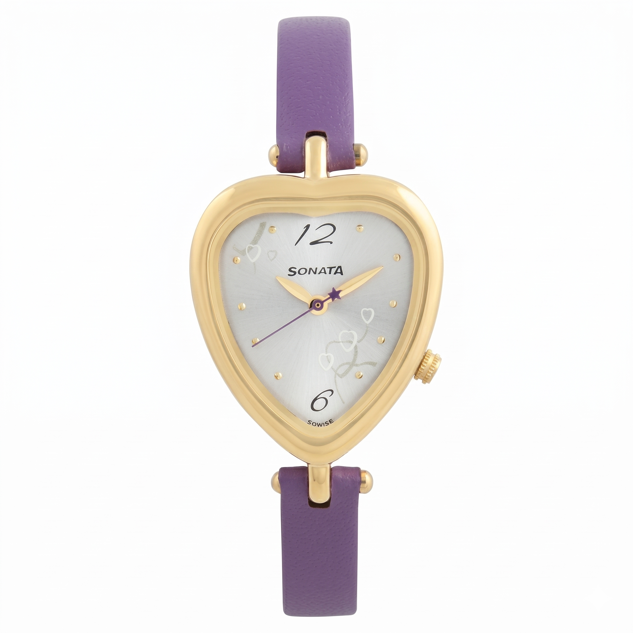 Sonata NK8142YL01 | Sonata Quartz Analog Silver Dial Leather Strap Watch for Women