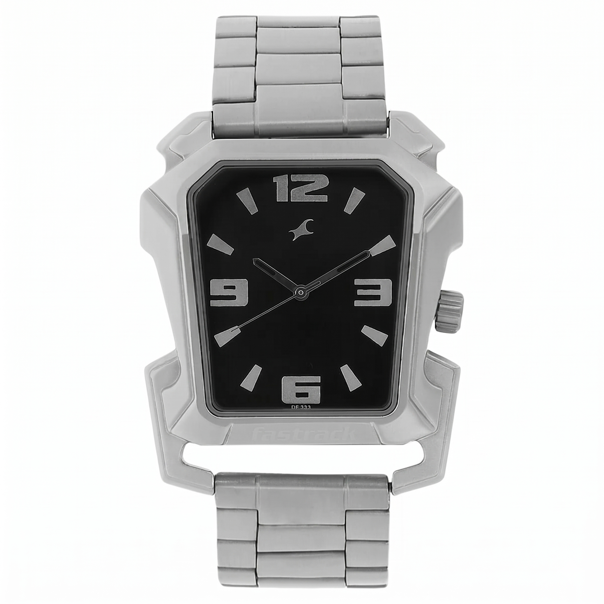 Fastrack 3131SM02 | Fastrack Quartz Analog Black Dial Metal Strap Watch for Guys