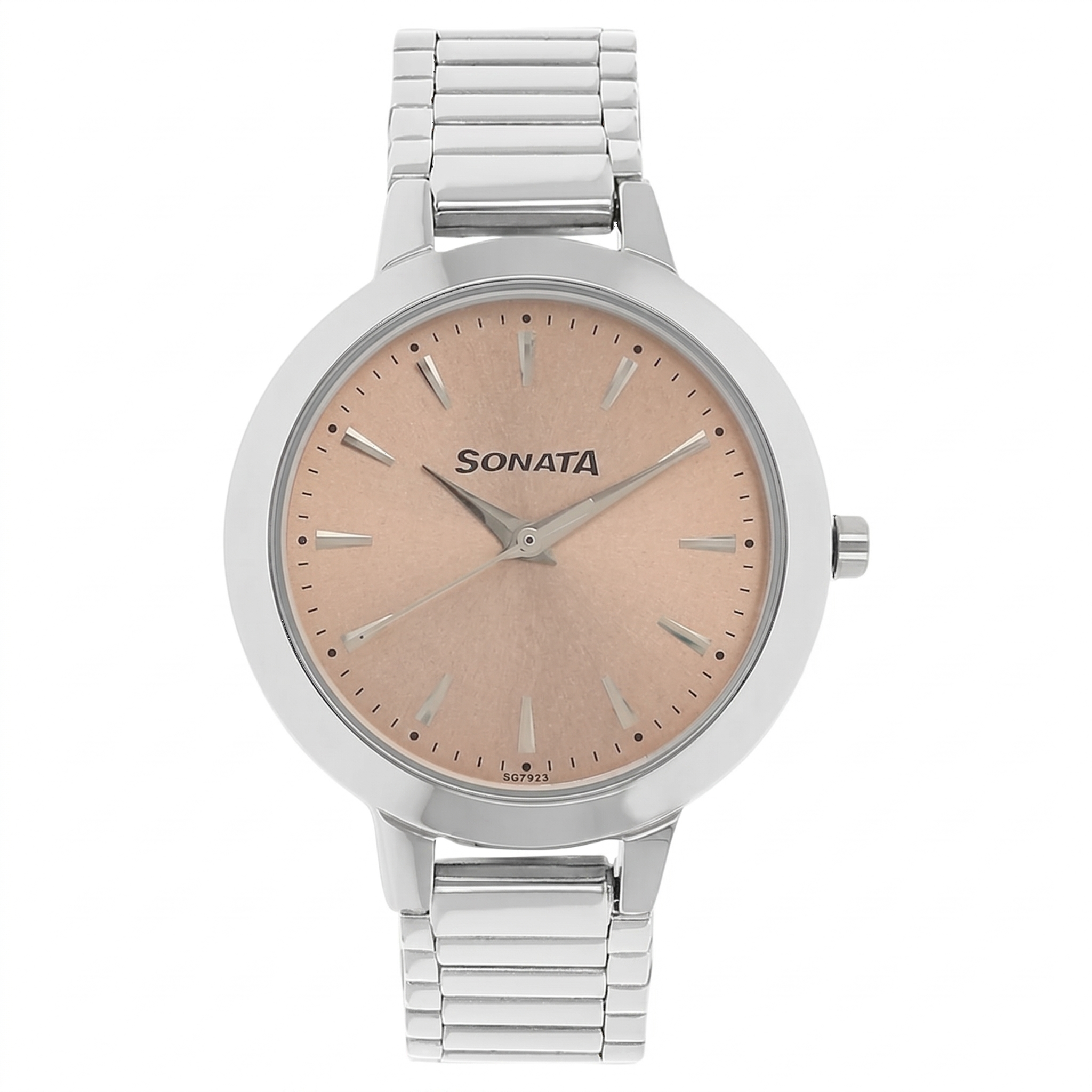 Sonata NS8141SM01 | Sonata Elite Rose Gold Dial Women Watch With Stainless Steel Strap