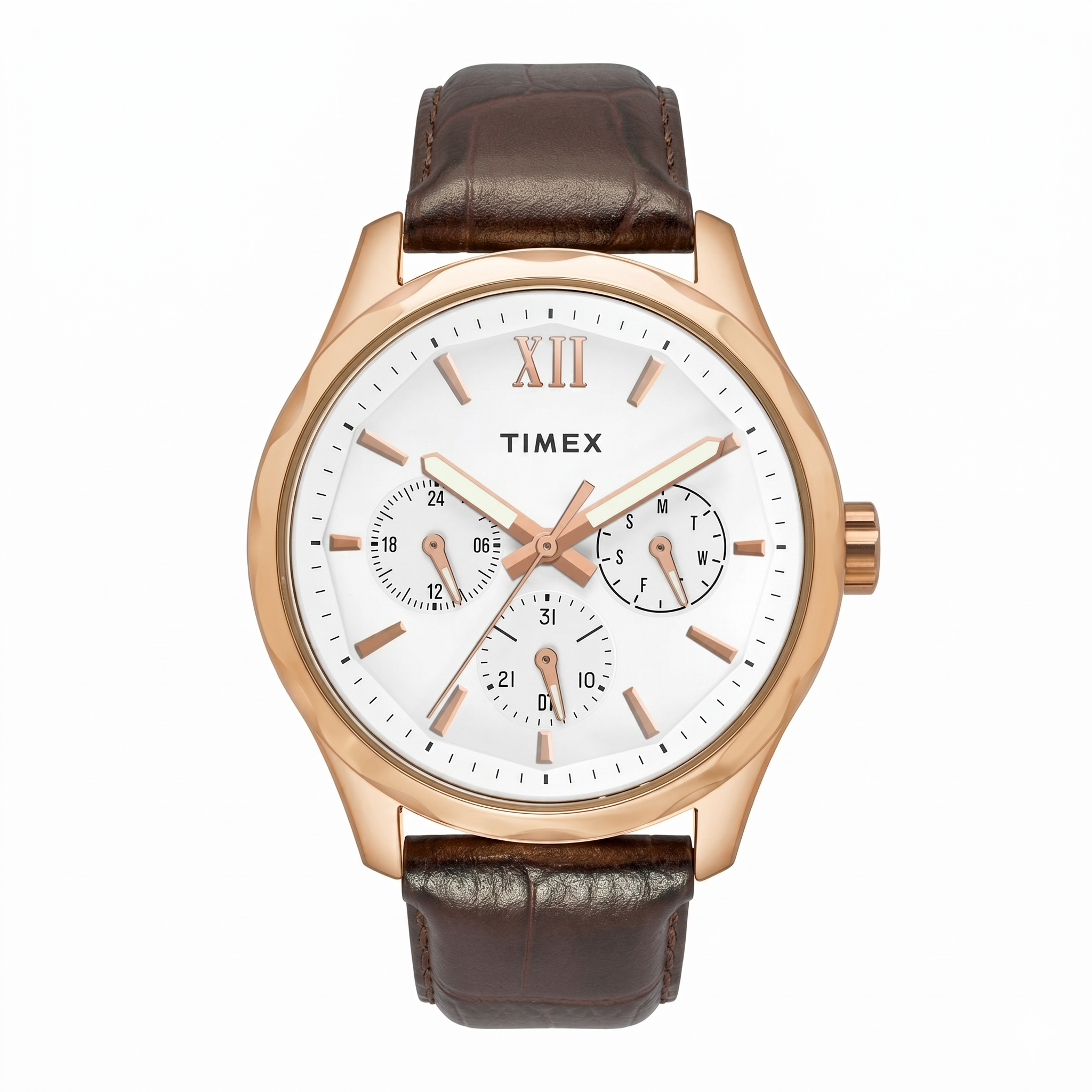 Timex TW0TG7600 | Timex Empera Men's White Dial Round Case Multifunction Function Watch.